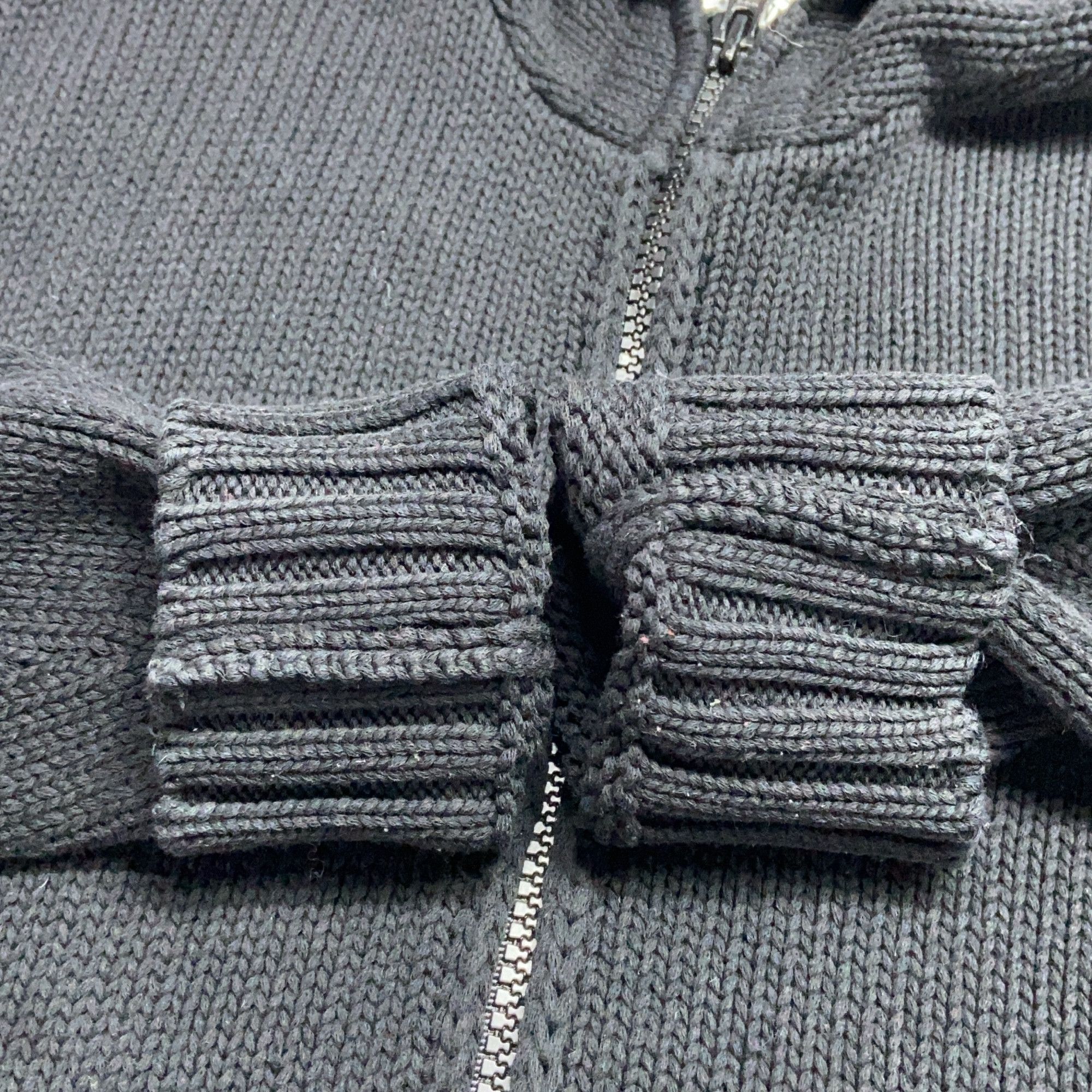 Stone Island Stone Island Compass Patch Knit Zip-Up Hoodie Size M Size US M / EU 48-50 / 2 - 10 Thumbnail