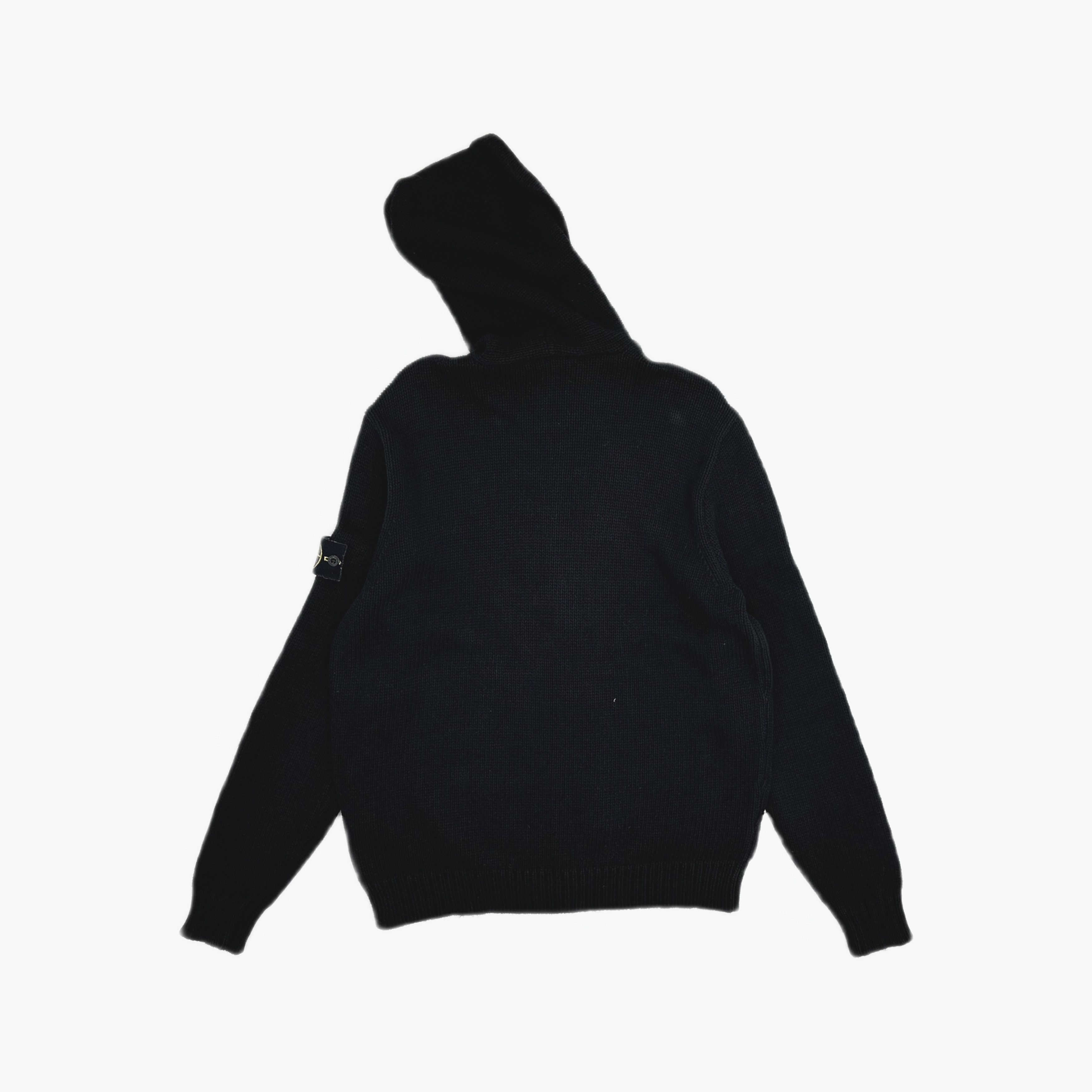 Stone Island Stone Island Compass Patch Knit Zip-Up Hoodie Size M Size US M / EU 48-50 / 2 - 2 Thumbnail