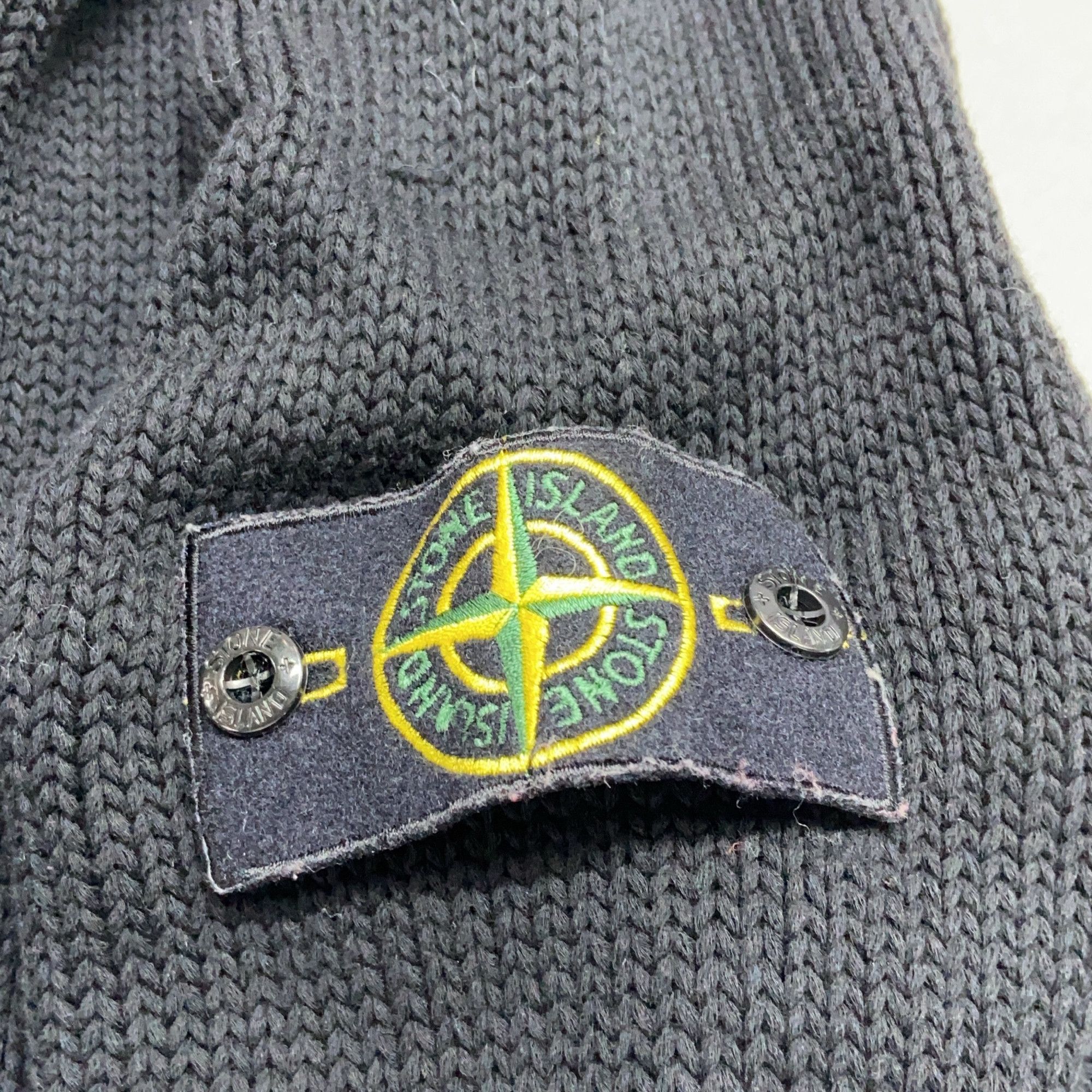 Stone Island Stone Island Compass Patch Knit Zip-Up Hoodie Size M Size US M / EU 48-50 / 2 - 4 Thumbnail