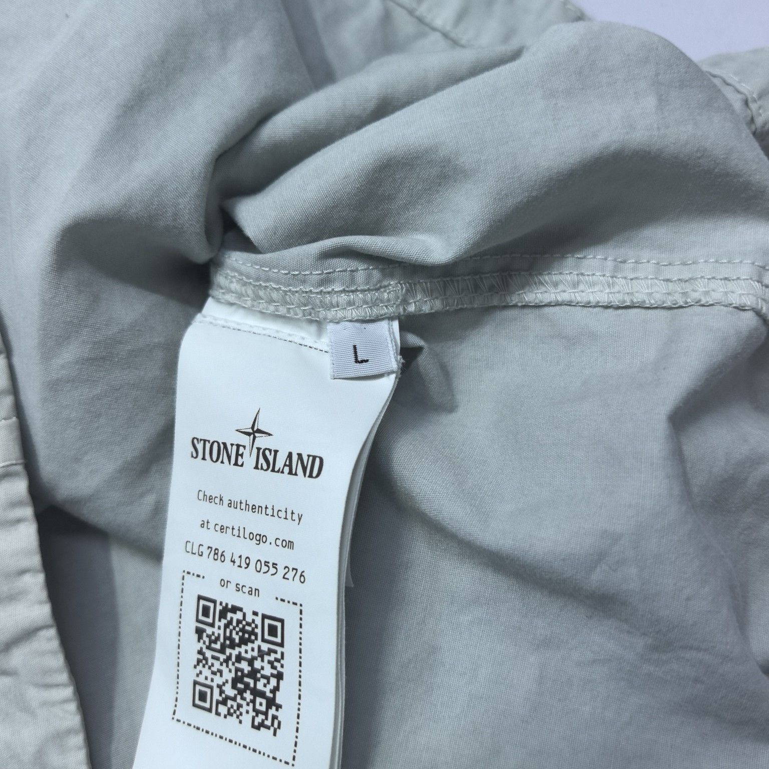 Stone Island Stone Island Pearl Gray Overshirt Size L Size US L / EU 52-54 / 3 - 6 Thumbnail