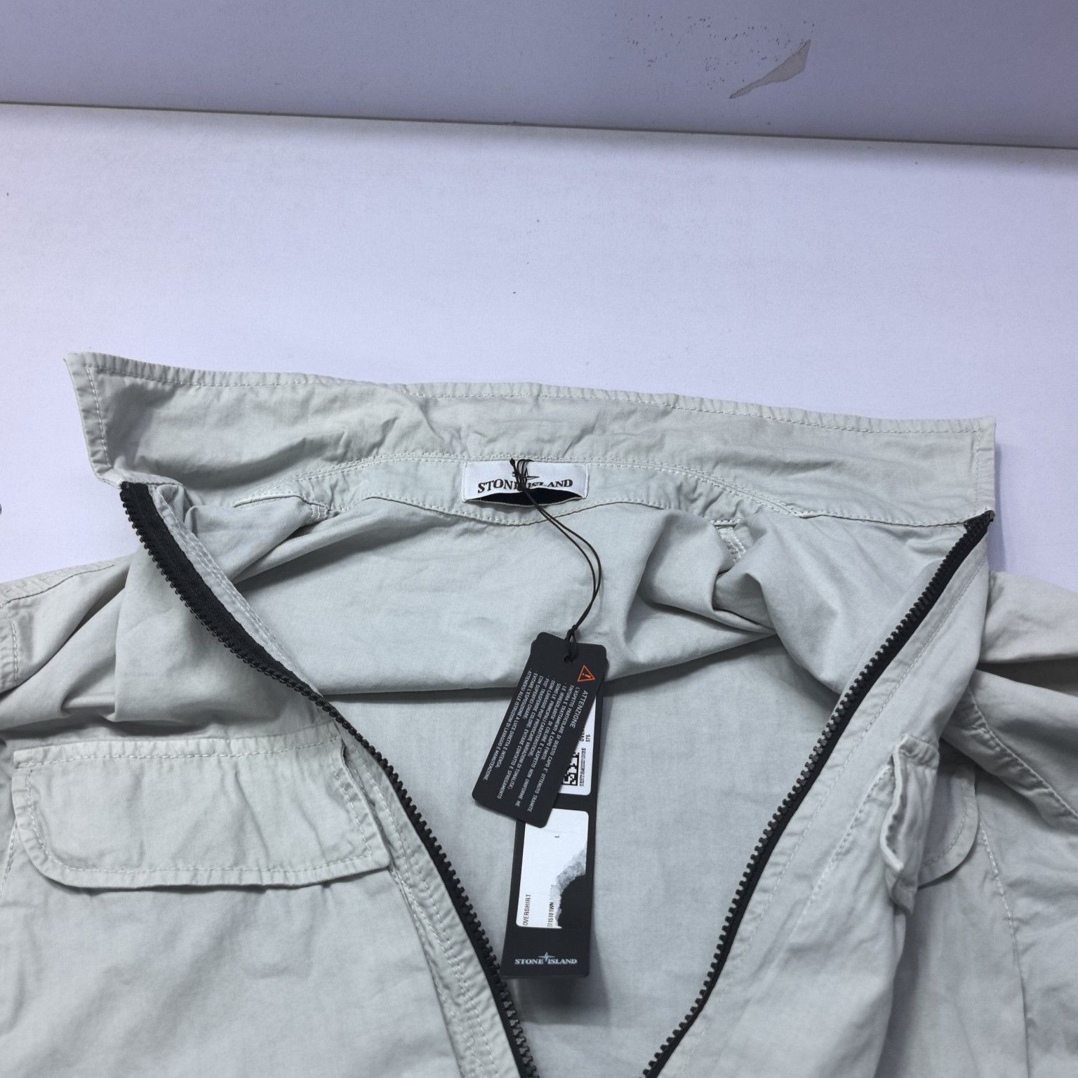 Stone Island Stone Island Pearl Gray Overshirt Size L Size US L / EU 52-54 / 3 - 10 Thumbnail