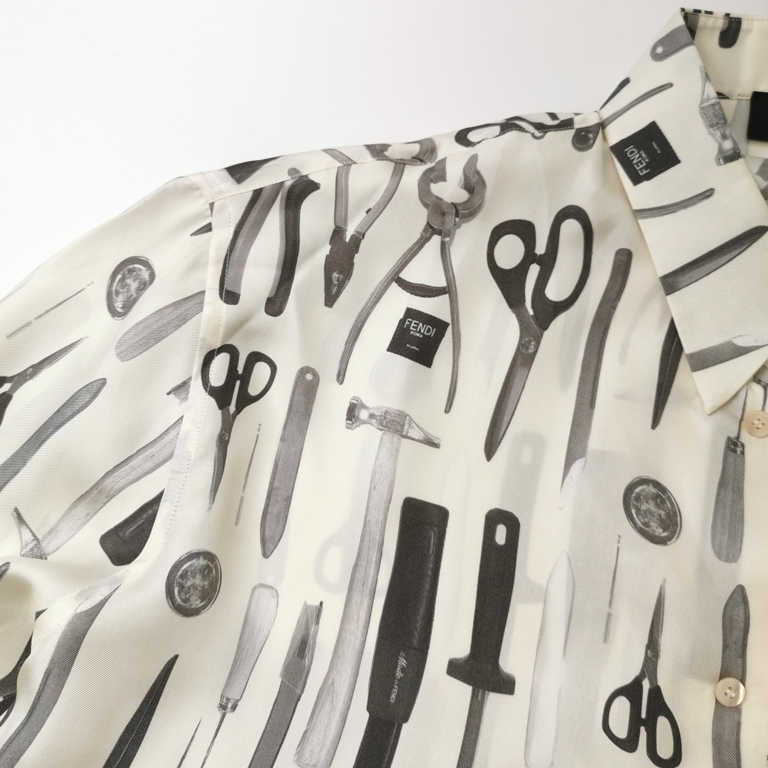 Fendi Fendi Men l Button Ups Size US L / EU 52-54 / 3 - 3 Thumbnail