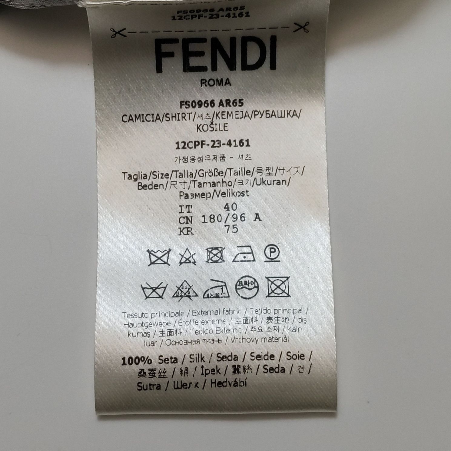 Fendi Fendi Men l Button Ups Size US L / EU 52-54 / 3 - 7 Thumbnail