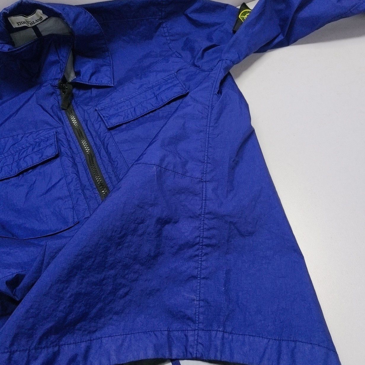 Stone Island Stone Island Blue Nylon Badge Jacket Size M Size US M / EU 48-50 / 2 - 18 Thumbnail