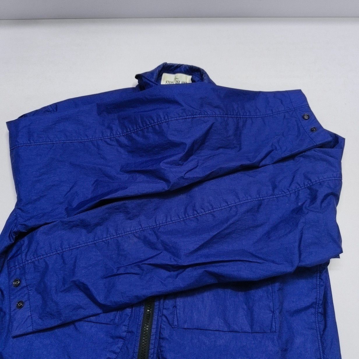 Stone Island Stone Island Blue Nylon Badge Jacket Size M Size US M / EU 48-50 / 2 - 9 Thumbnail
