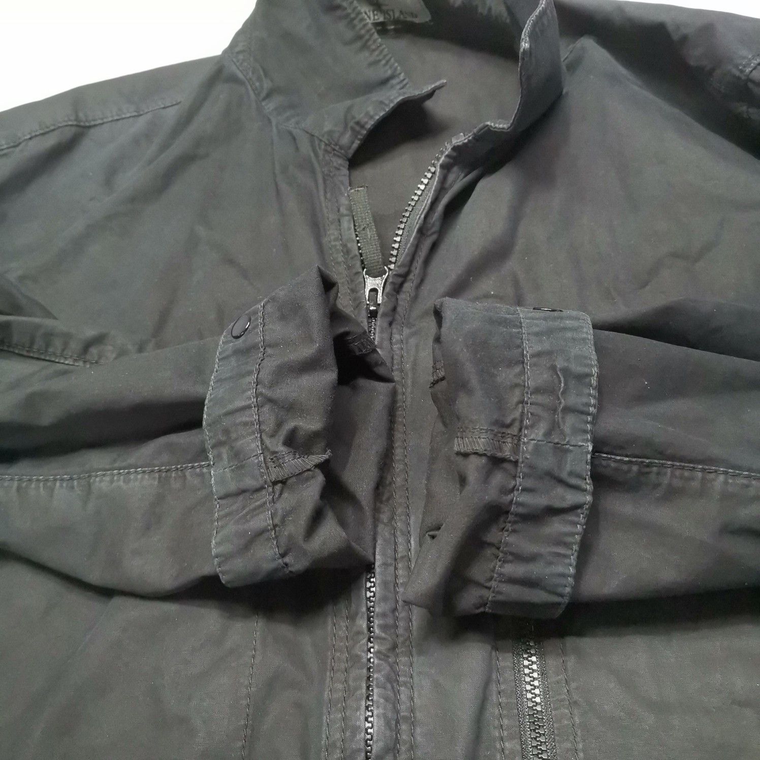 Stone Island Stone Island Canvas Zip Jacket Black Size XL Size US XL / EU 56 / 4 - 10 Thumbnail