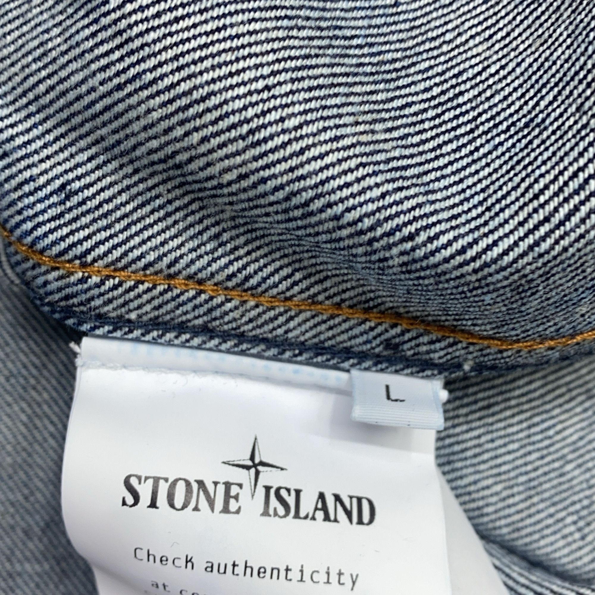 Stone Island Stone Island Denim Research Zip-Up Jacket L Size US L / EU 52-54 / 3 - 5 Thumbnail