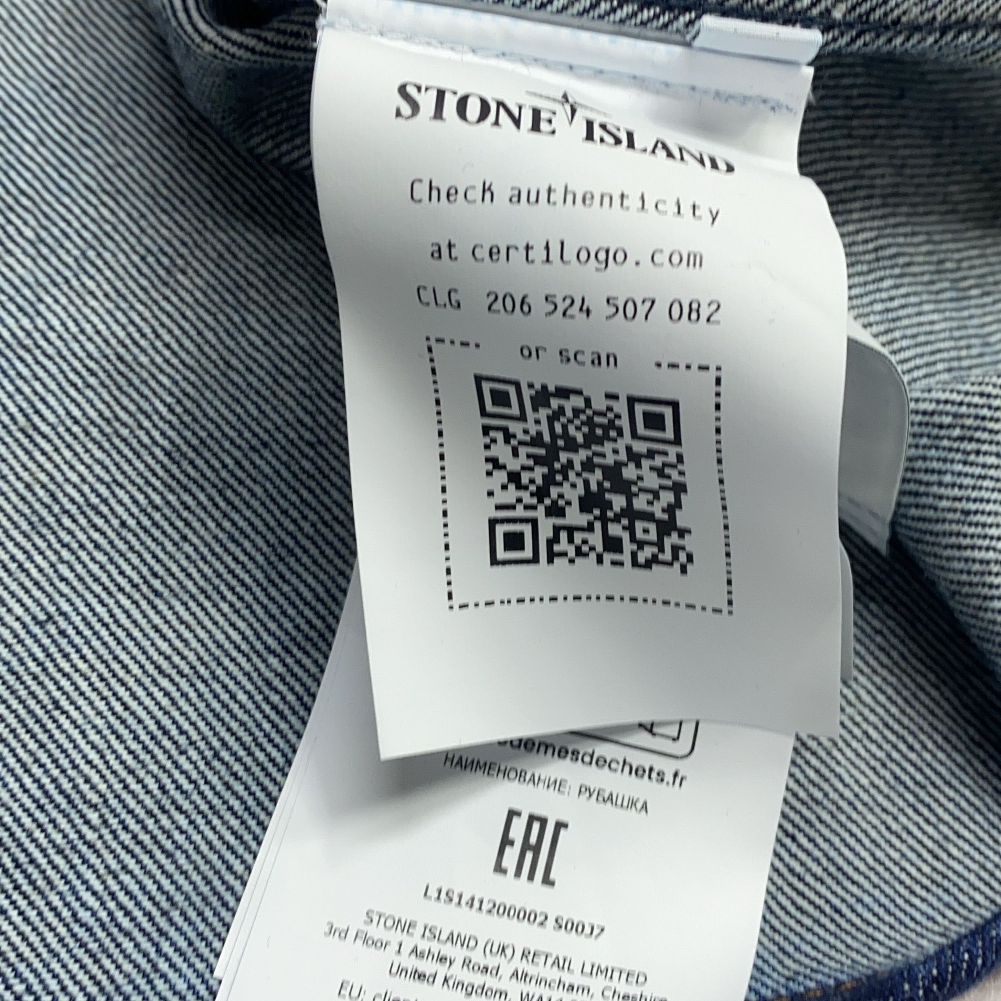 Stone Island Stone Island Denim Research Zip-Up Jacket L Size US L / EU 52-54 / 3 - 6 Thumbnail