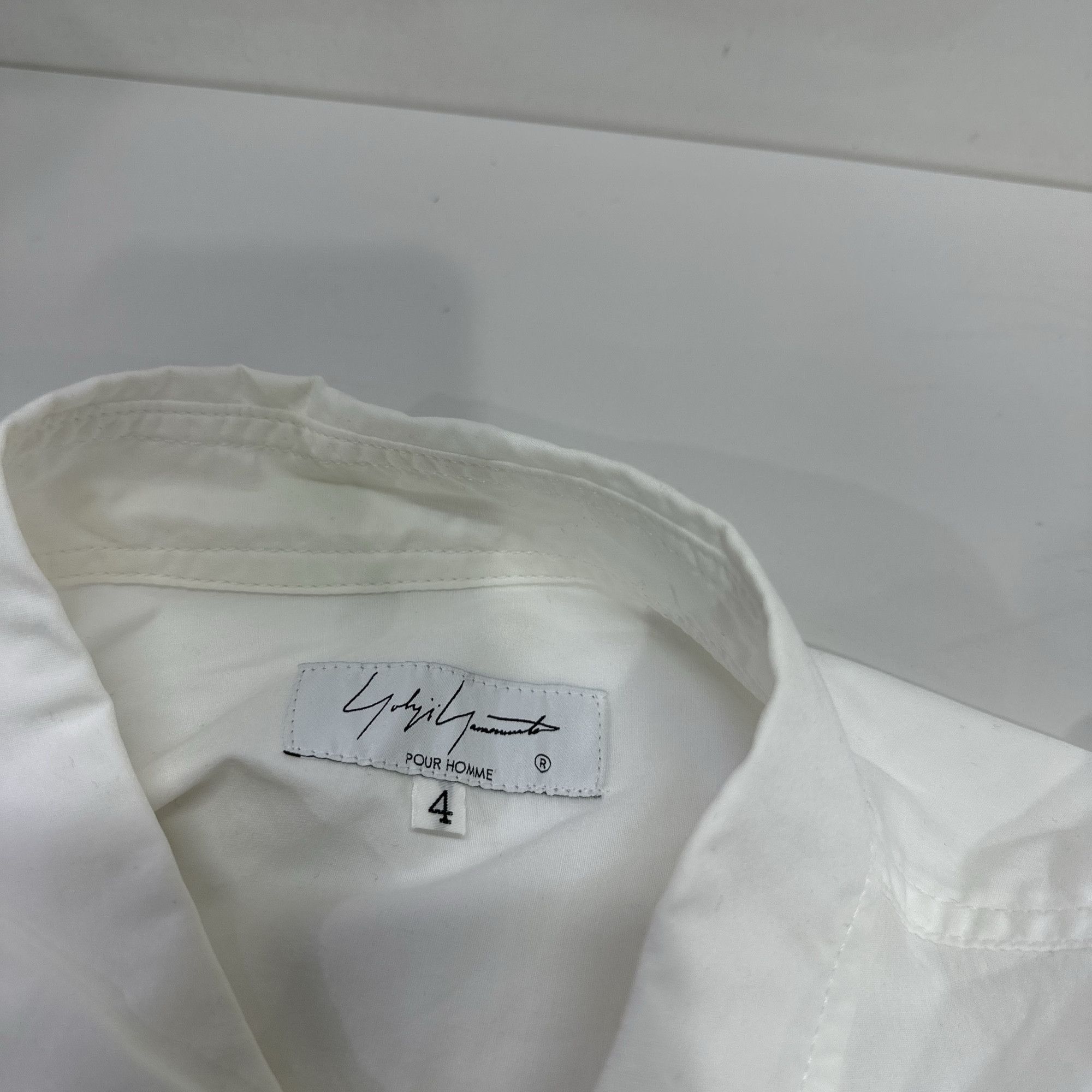 Yohji Yamamoto Yohji Yamamoto Pour Homme Asymmetric Cotton Shirt Size 4 Size US XL / EU 56 / 4 - 5 Thumbnail