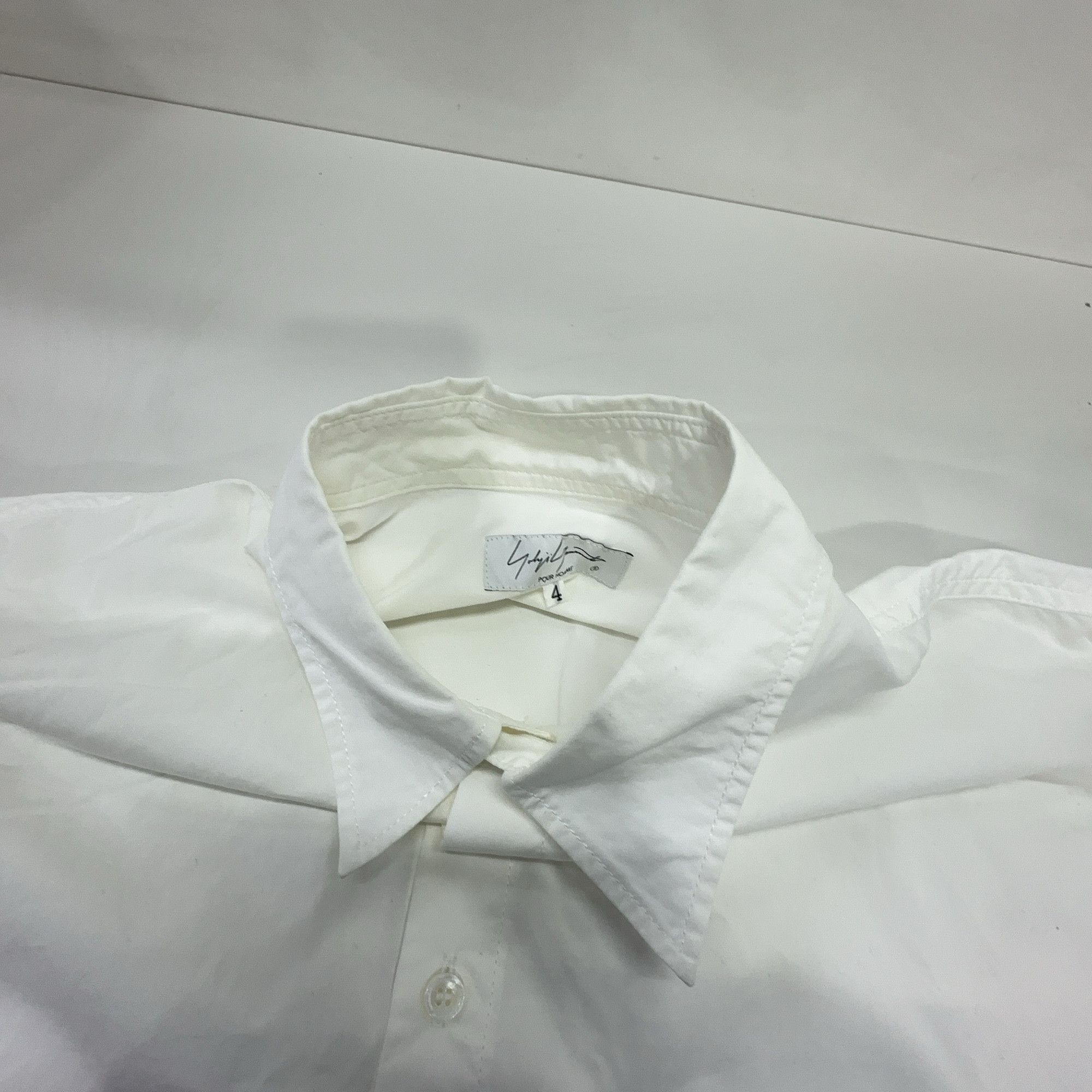 Yohji Yamamoto Yohji Yamamoto Pour Homme Asymmetric Cotton Shirt Size 4 Size US XL / EU 56 / 4 - 6 Thumbnail