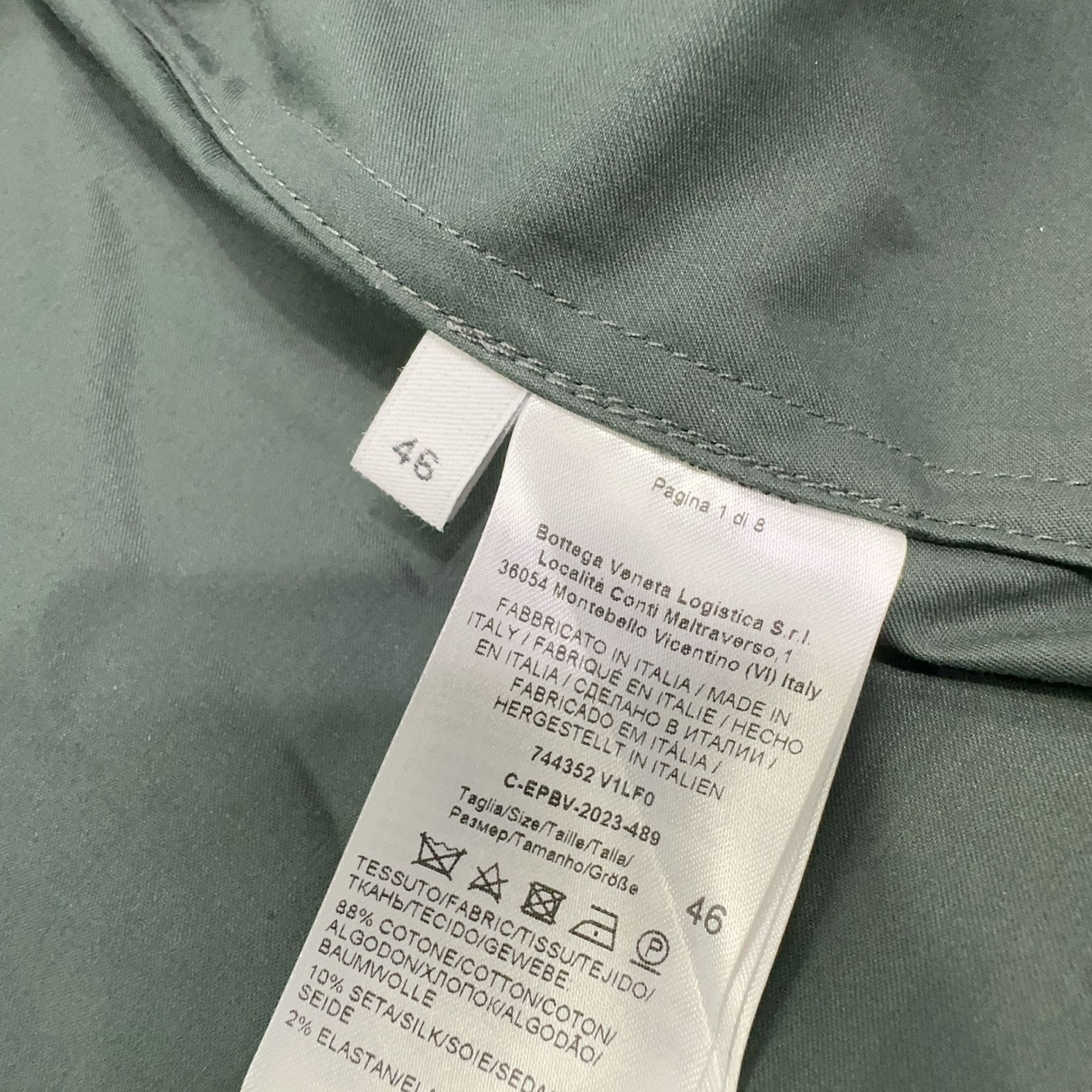 Bottega Veneta Bottega Veneta Dark Green Short Sleeve Shirt Size 46 Size US S / EU 44-46 / 1 - 4 Thumbnail