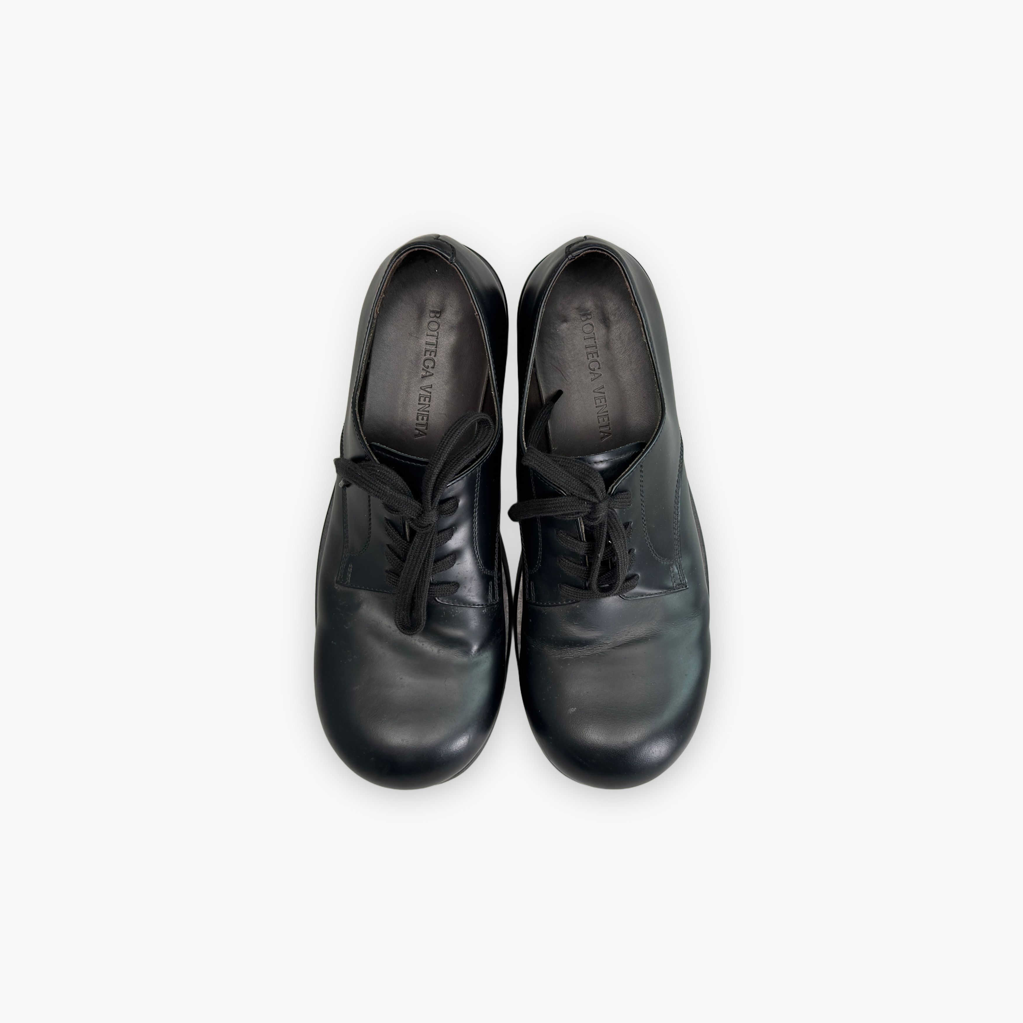 Bottega Veneta Bottega Veneta Black Leather Derby Shoes Size 9 Size US 9 / EU 42 - 9 Thumbnail