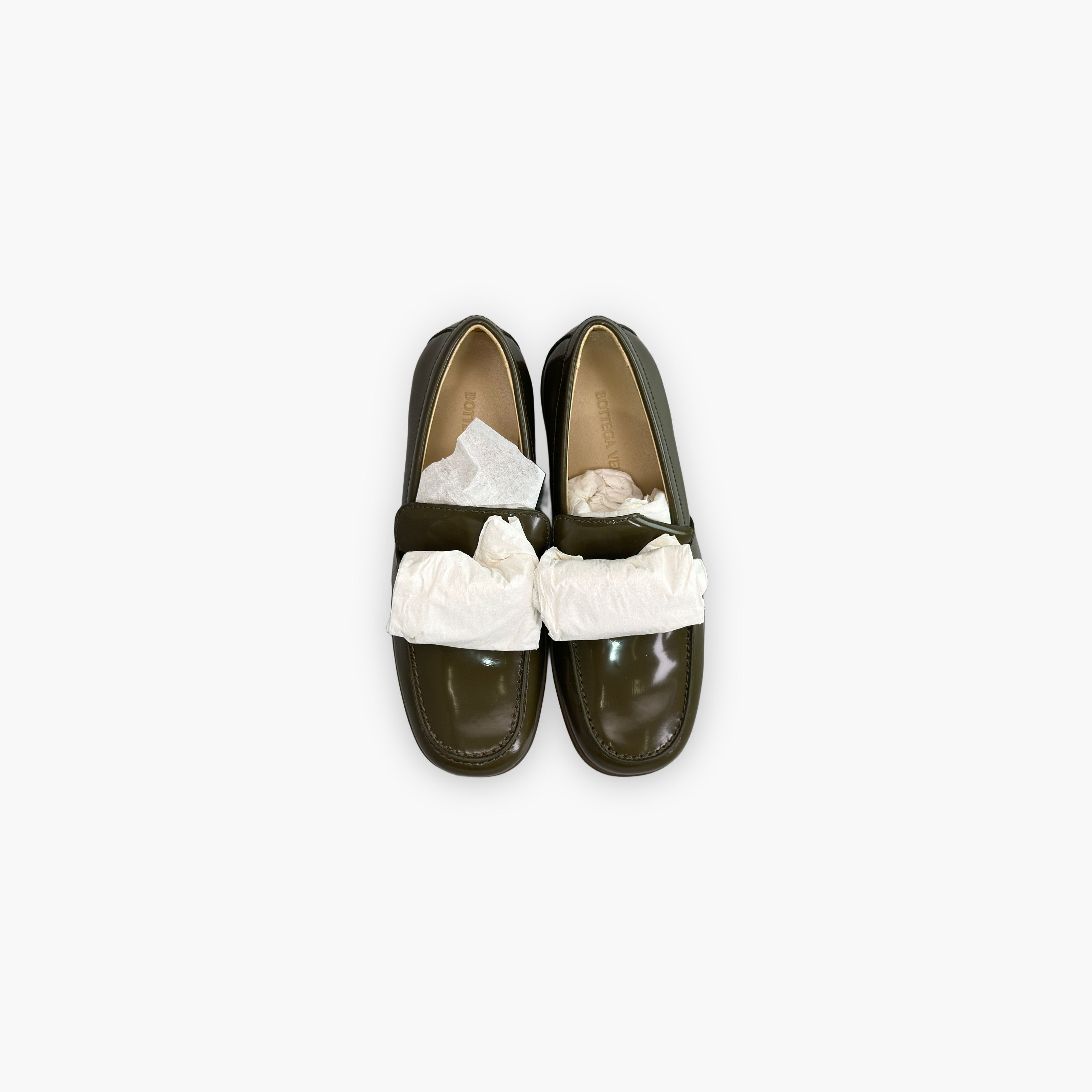 Bottega Veneta Bottega Veneta Green Leather Monsieur Loafers Size 35 Size US 5 / IT 35 - 9 Thumbnail