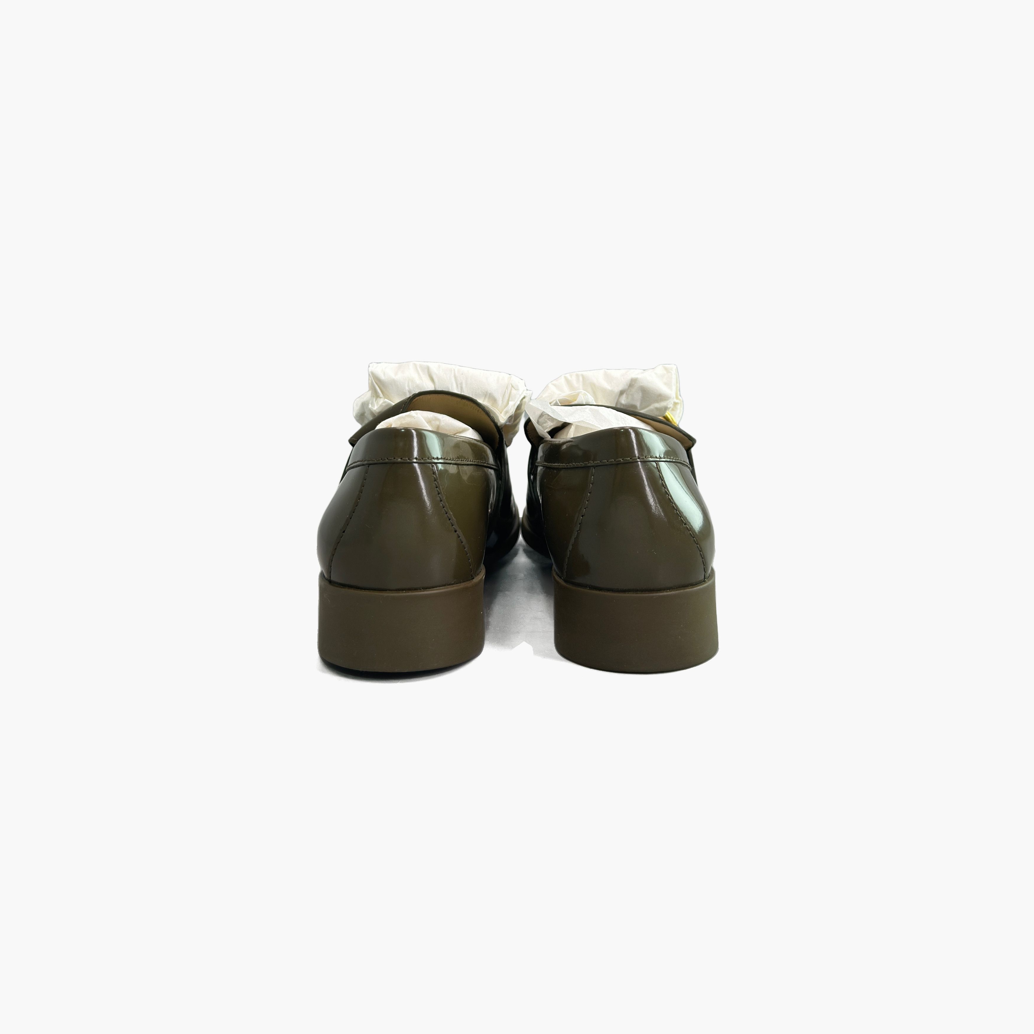 Bottega Veneta Bottega Veneta Green Leather Monsieur Loafers Size 35 Size US 5 / IT 35 - 6 Thumbnail