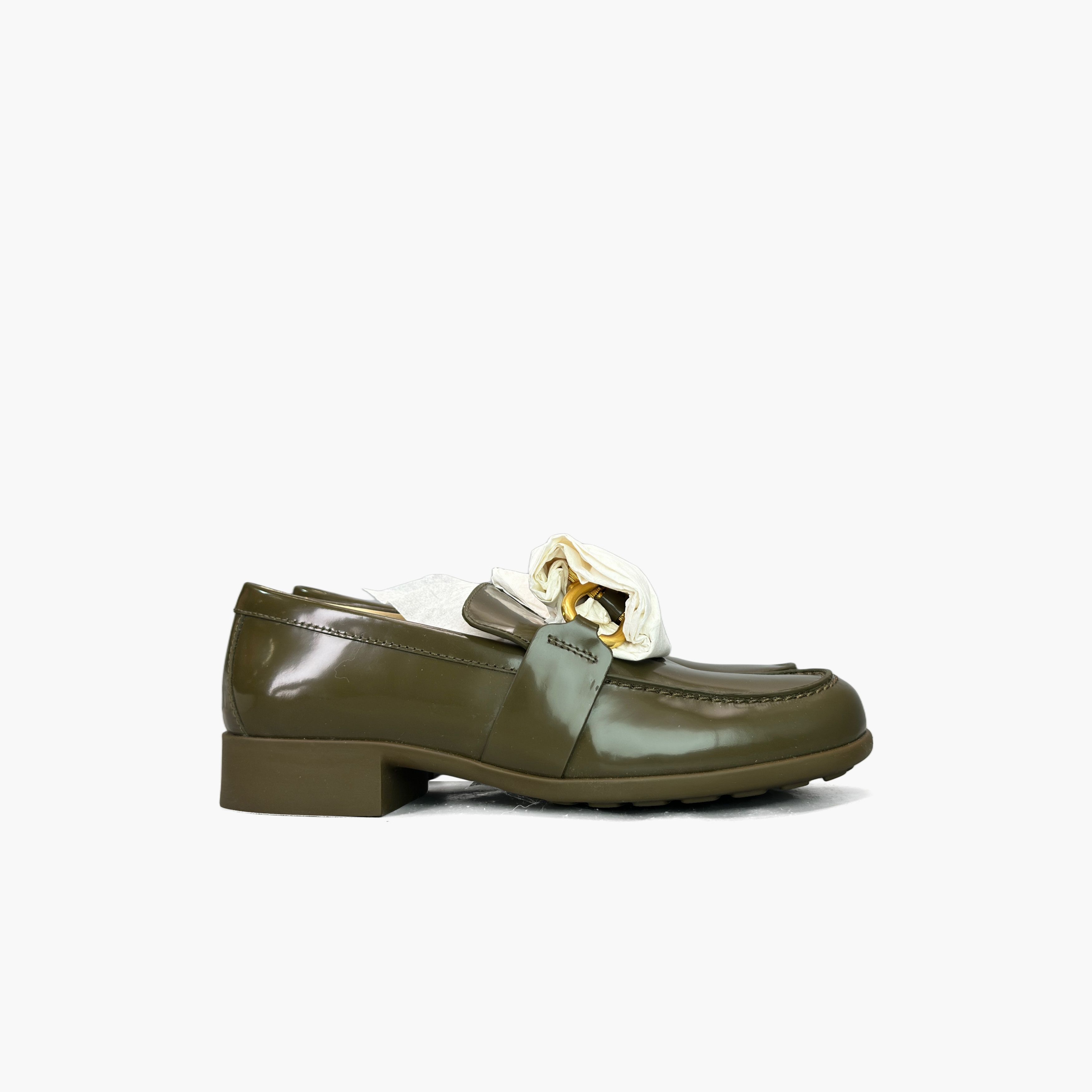 Bottega Veneta Bottega Veneta Green Leather Monsieur Loafers Size 35 Size US 5 / IT 35 - 4 Thumbnail