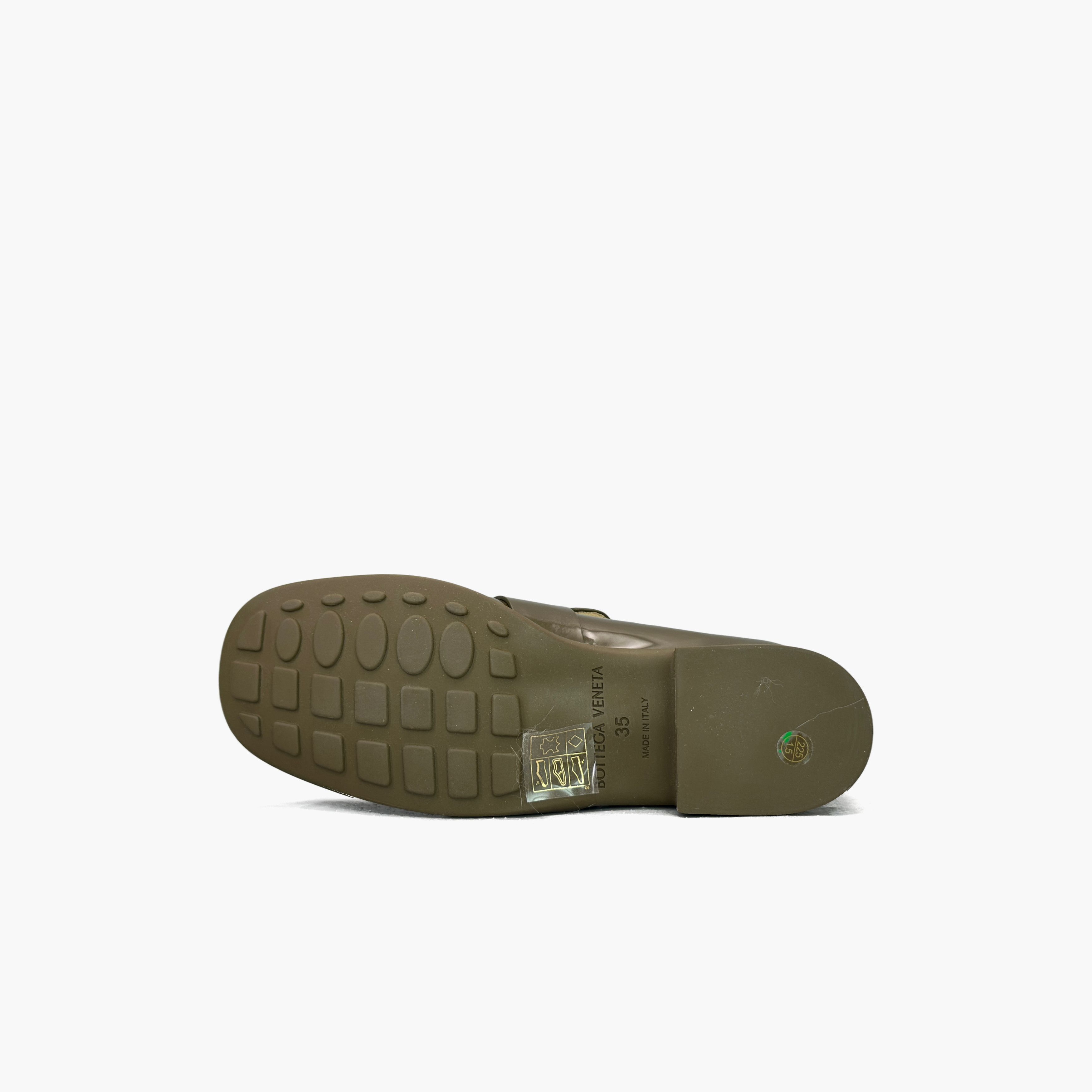 Bottega Veneta Bottega Veneta Green Leather Monsieur Loafers Size 35 Size US 5 / IT 35 - 8 Thumbnail