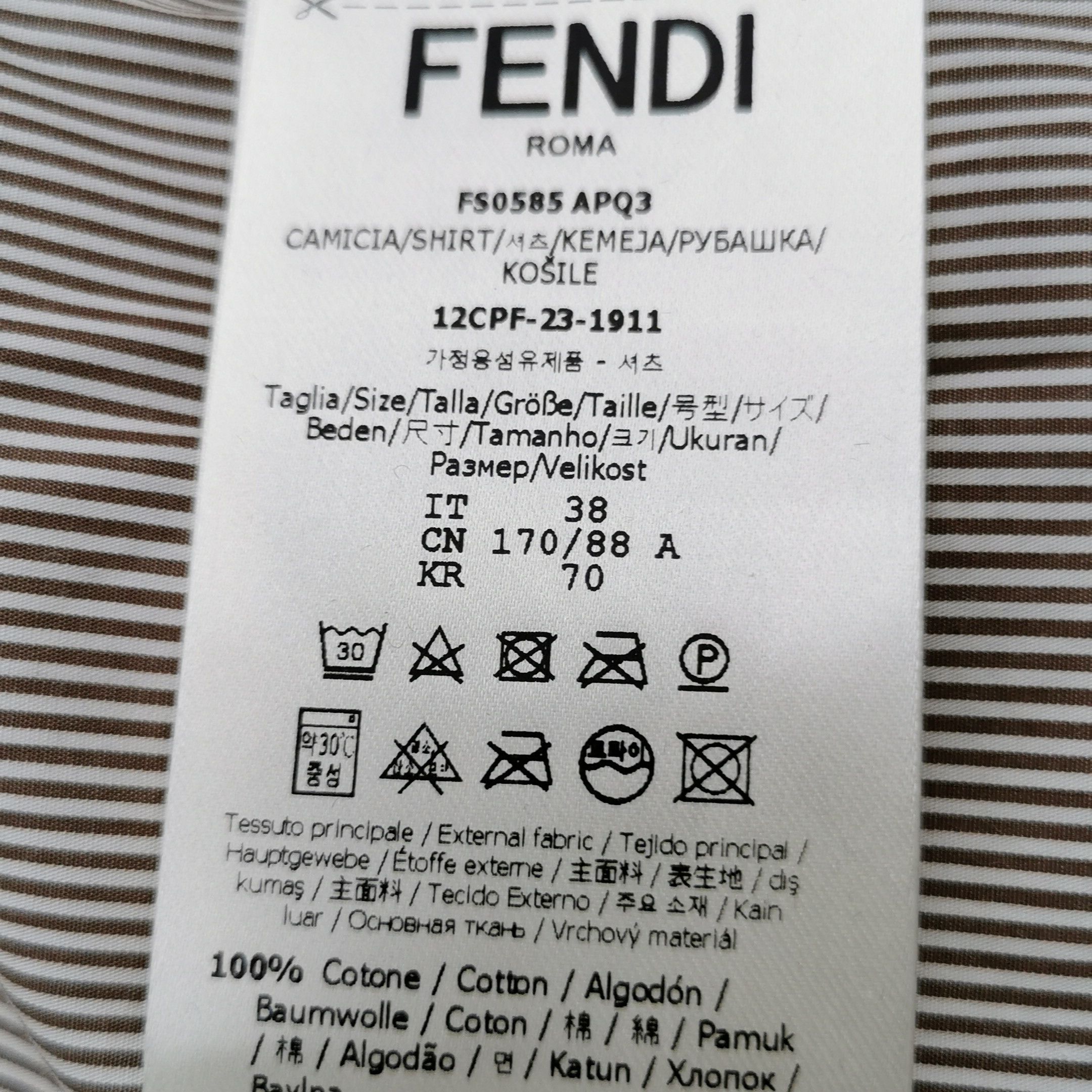 Fendi Fendi Men s Button Ups Size US S / EU 44-46 / 1 - 8 Thumbnail