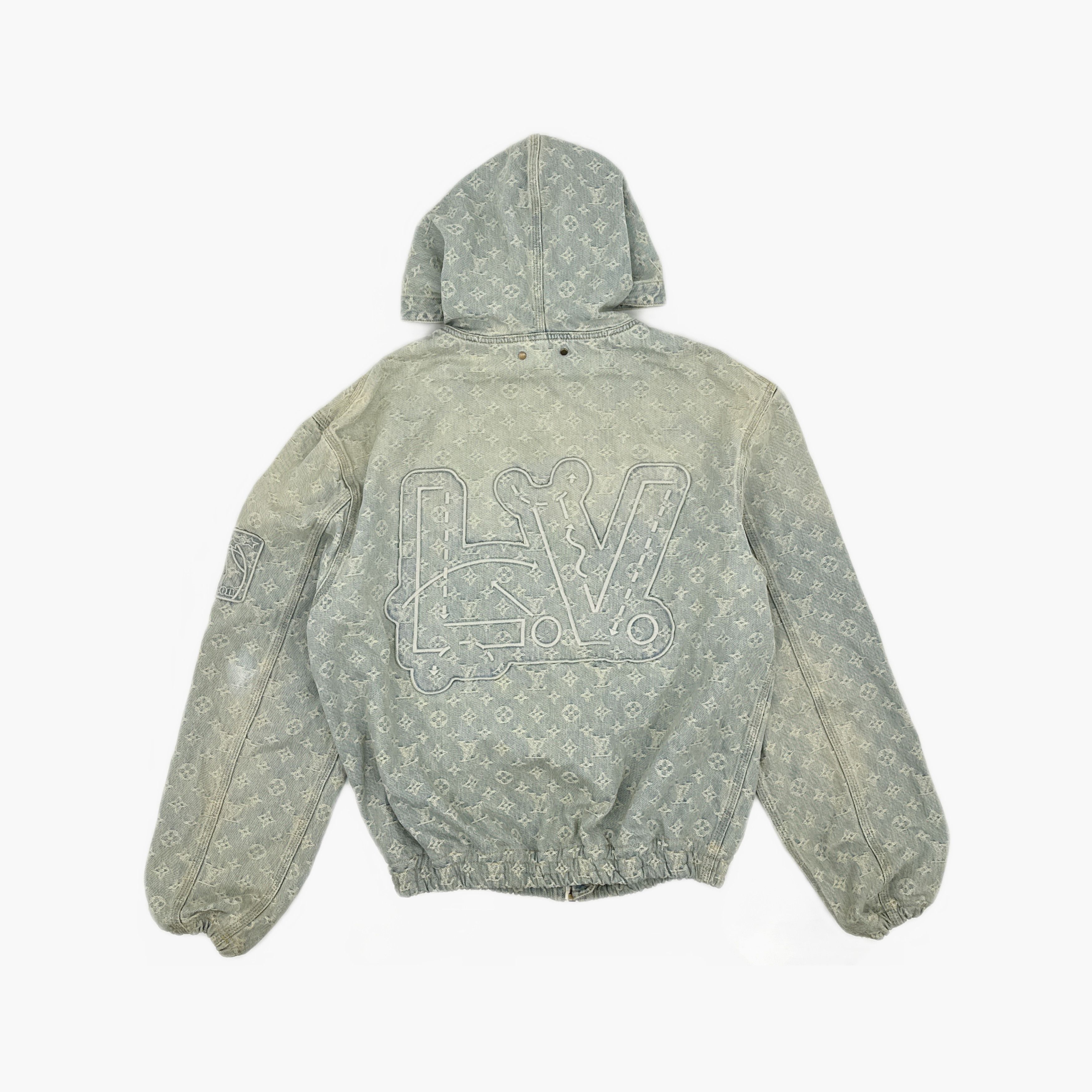 Louis Vuitton Louis Vuitton x NBA Monogram Denim Hoodie Jacket Size 48 Size US M / EU 48-50 / 2 - 2 Thumbnail