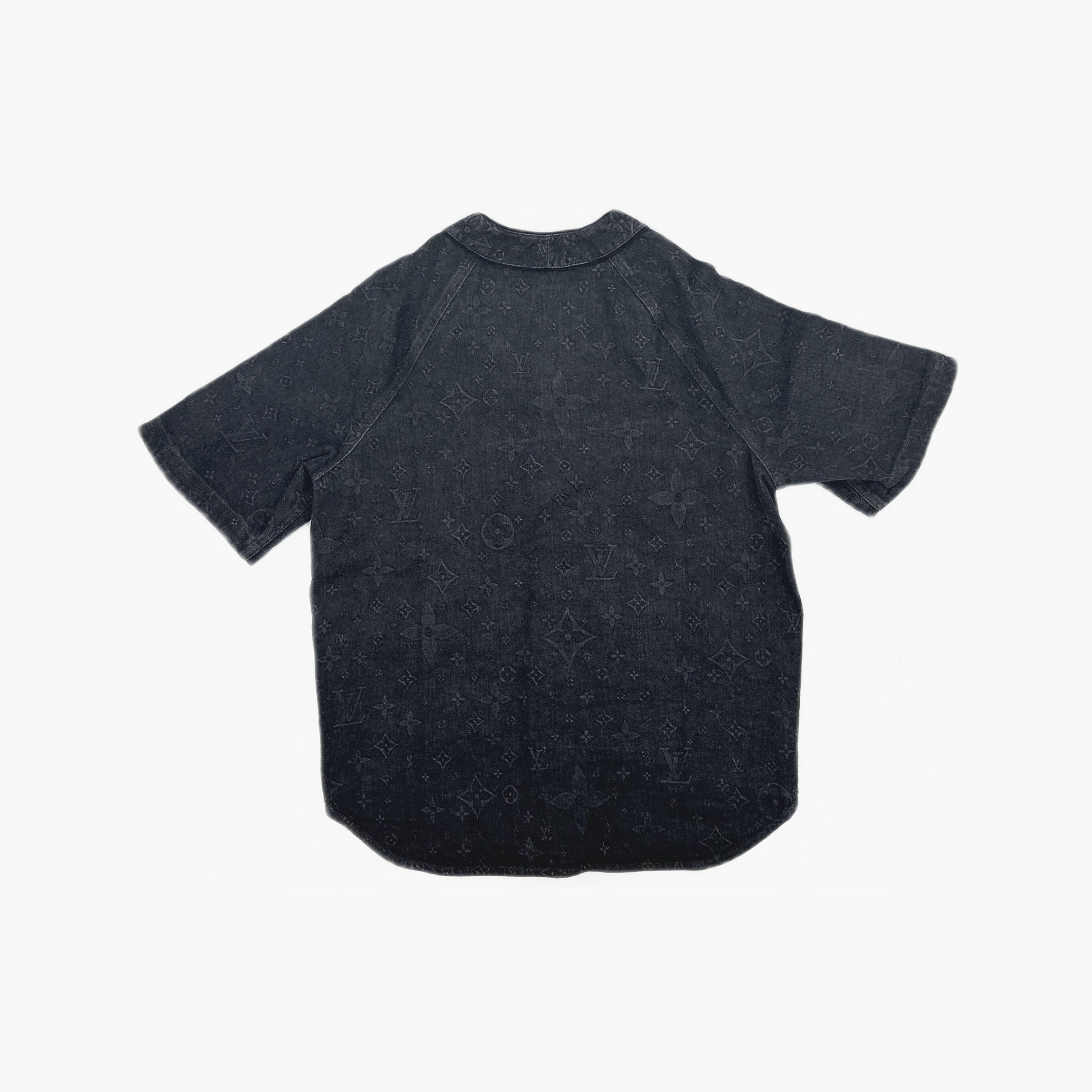 Louis Vuitton Louis Vuitton Monogram Denim Baseball Shirt Size L Size US L / EU 52-54 / 3 - 2 Thumbnail