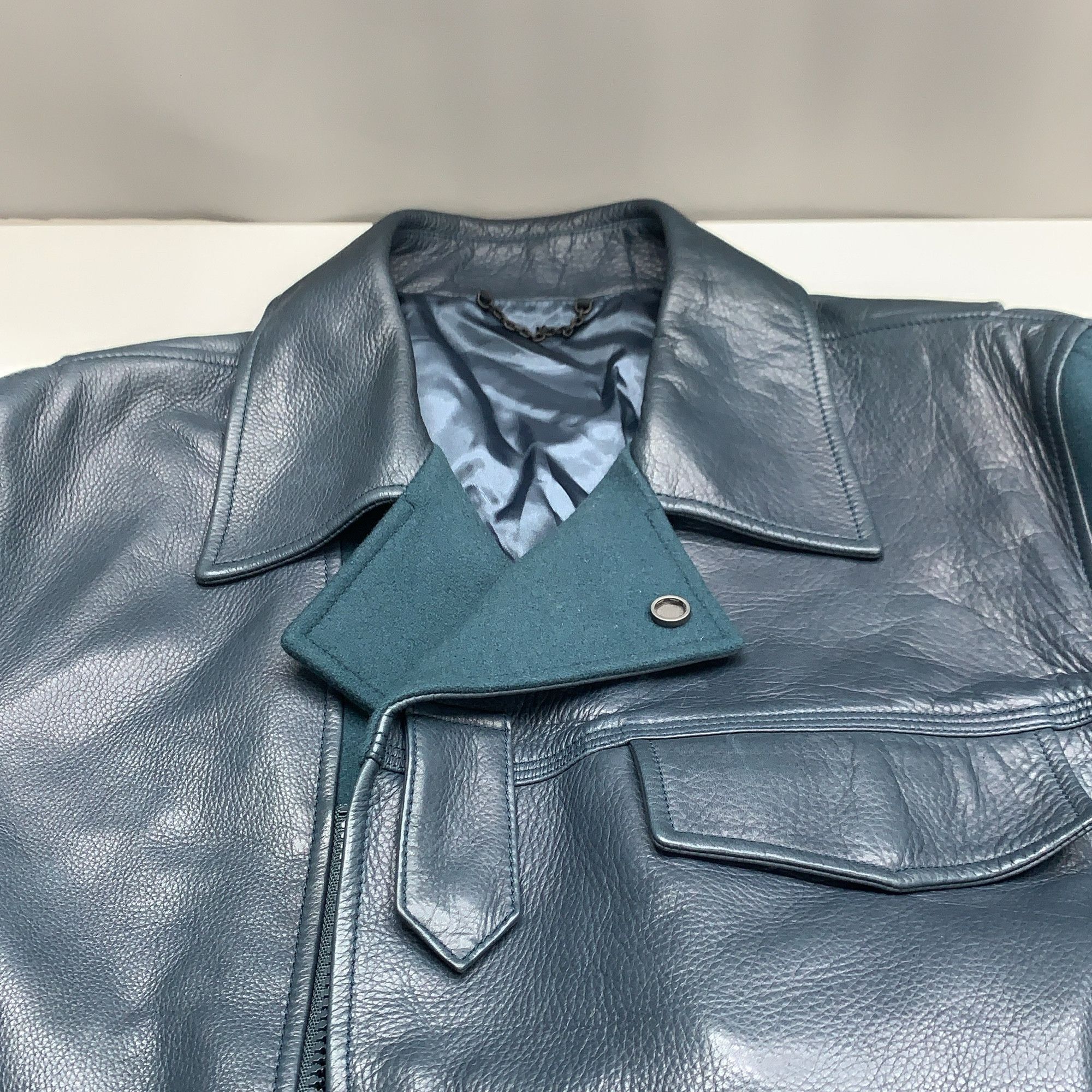 Louis Vuitton Louis Vuitton Wool Sleeve Leather Jacket Size S Size US S / EU 44-46 / 1 - 5 Thumbnail