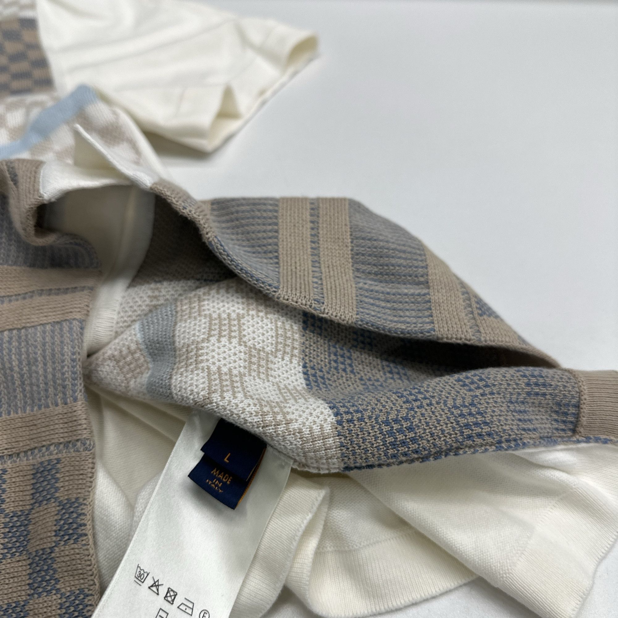 Louis Vuitton Louis Vuitton Checkered Jacquard Knit Shirt Size L Size US L / EU 52-54 / 3 - 3 Thumbnail