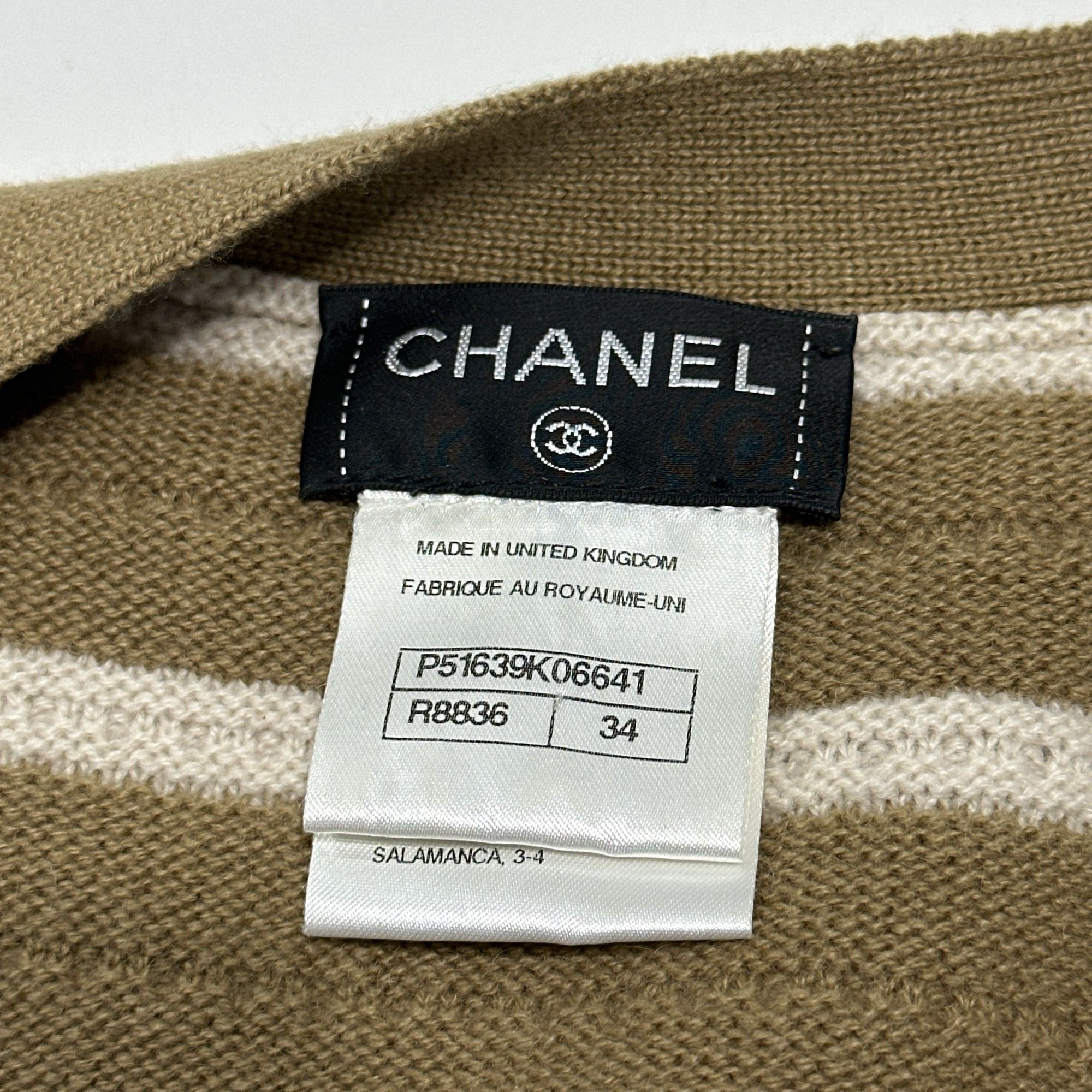 Chanel Chanel Striped Knit Button Up Dress Size 34 Size XS / US 0-2 / IT 36-38 - 3 Thumbnail