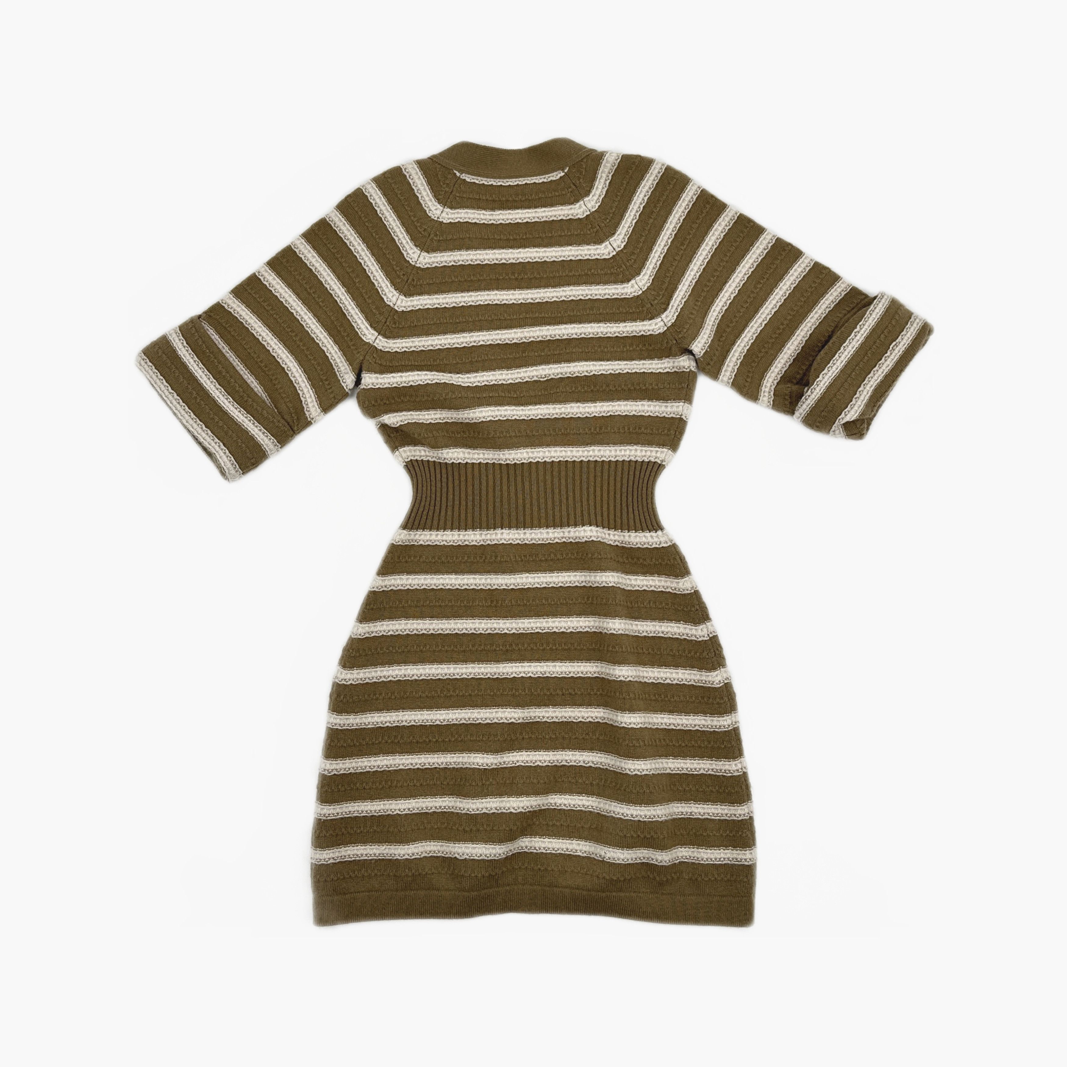 Chanel Chanel Striped Knit Button Up Dress Size 34 Size XS / US 0-2 / IT 36-38 - 2 Thumbnail