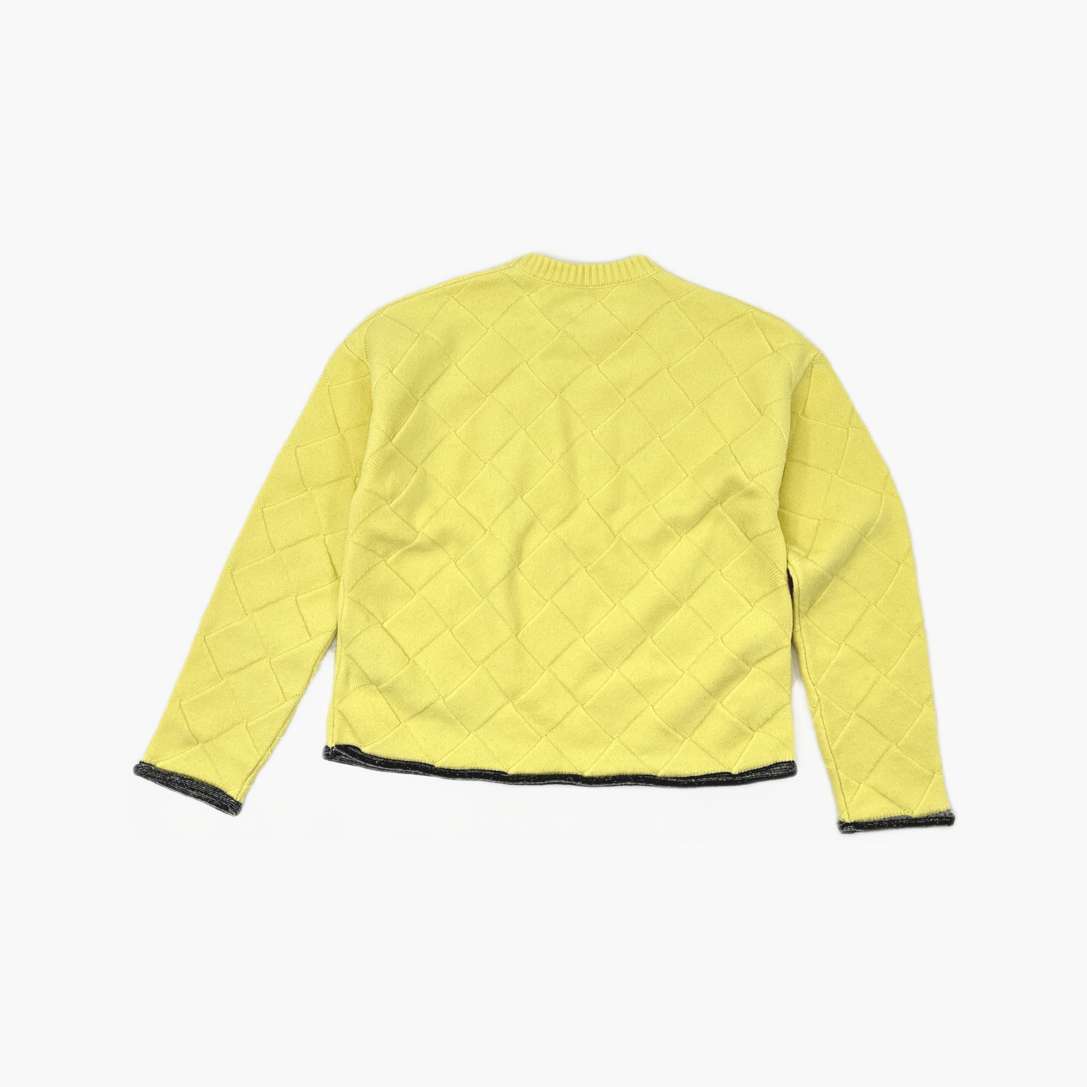 Bottega Veneta Bottega Veneta Quilted Wool Sweater Yellow Size S Size S / US 4 / IT 40 - 2 Thumbnail