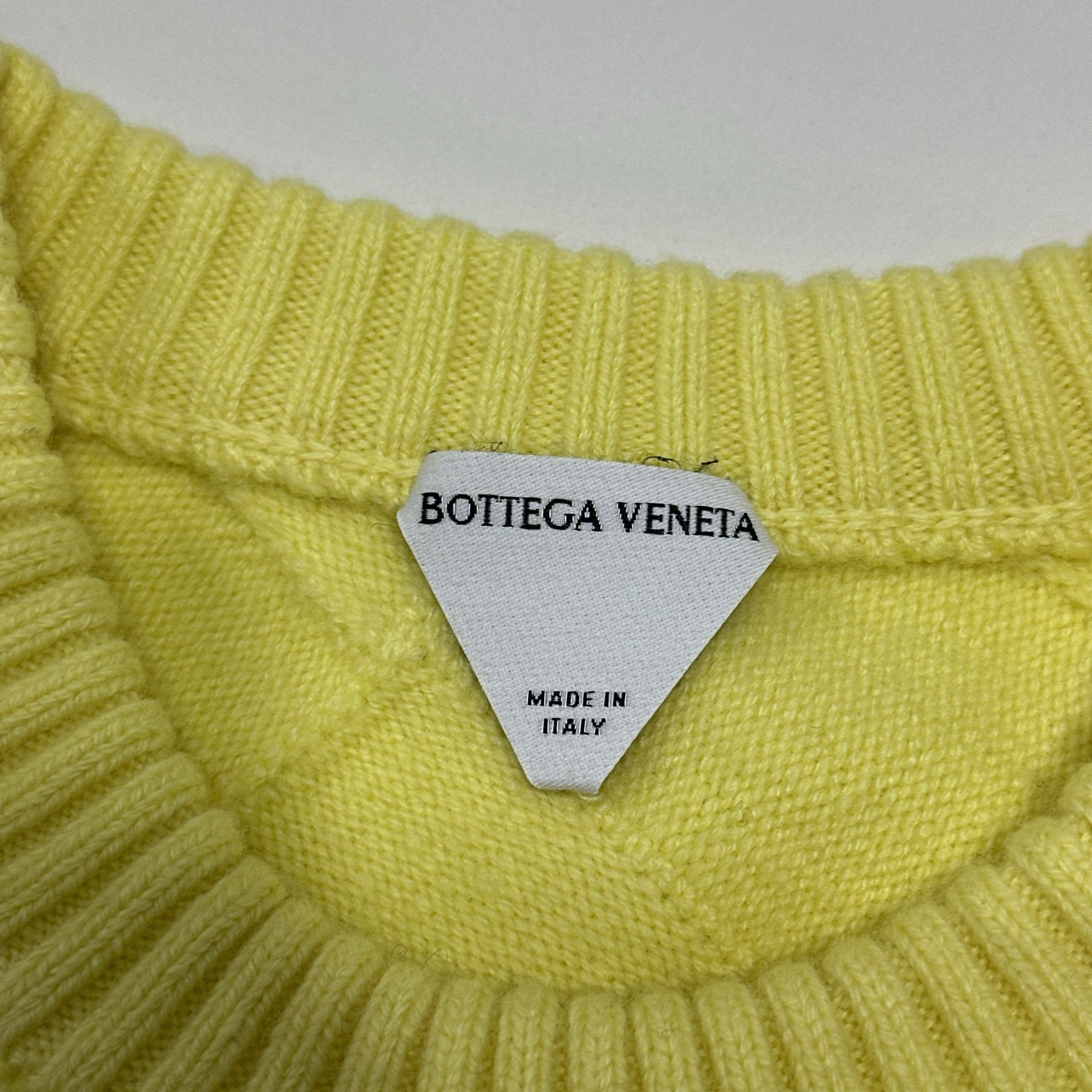 Bottega Veneta Bottega Veneta Quilted Wool Sweater Yellow Size S Size S / US 4 / IT 40 - 3 Thumbnail