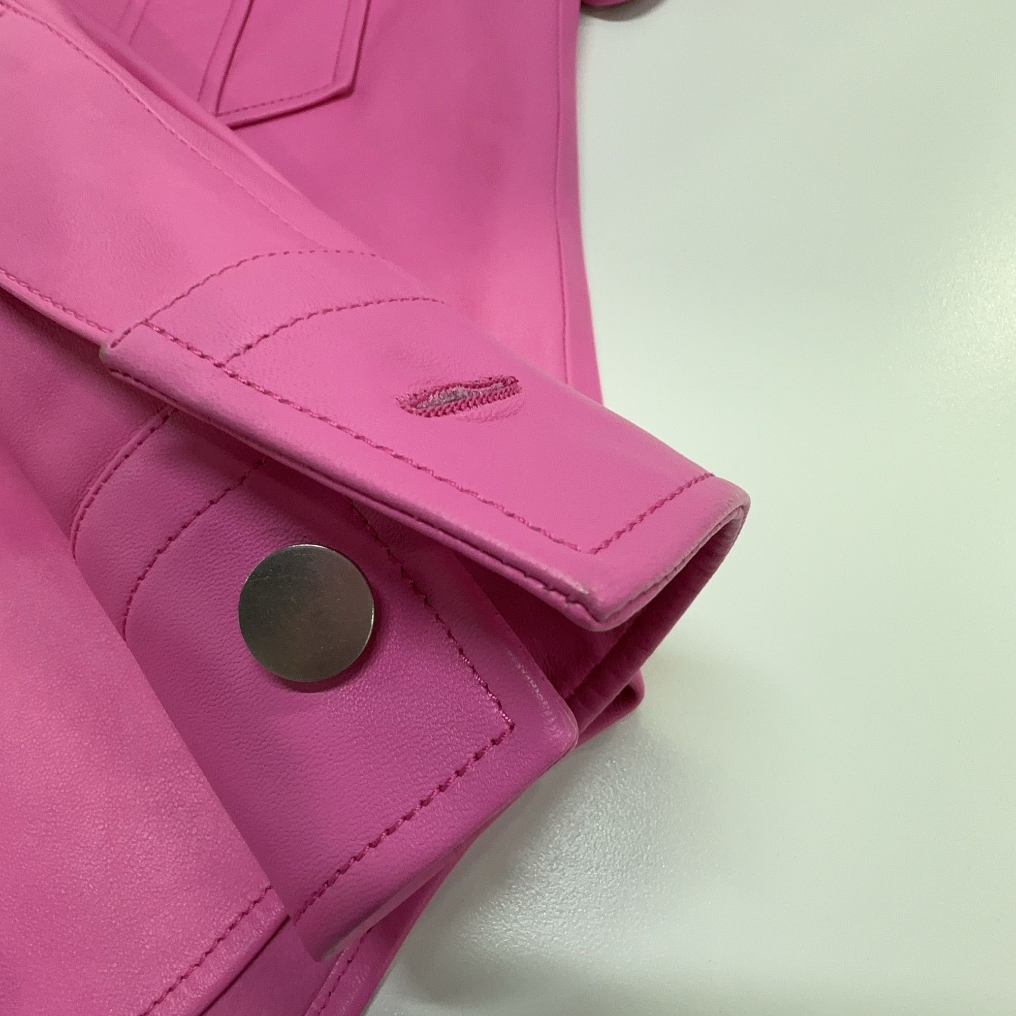 Bottega Veneta Bottega Veneta Pink Lambskin Button Up Shirt Size 36 Size XS / US 0-2 / IT 36-38 - 8 Thumbnail