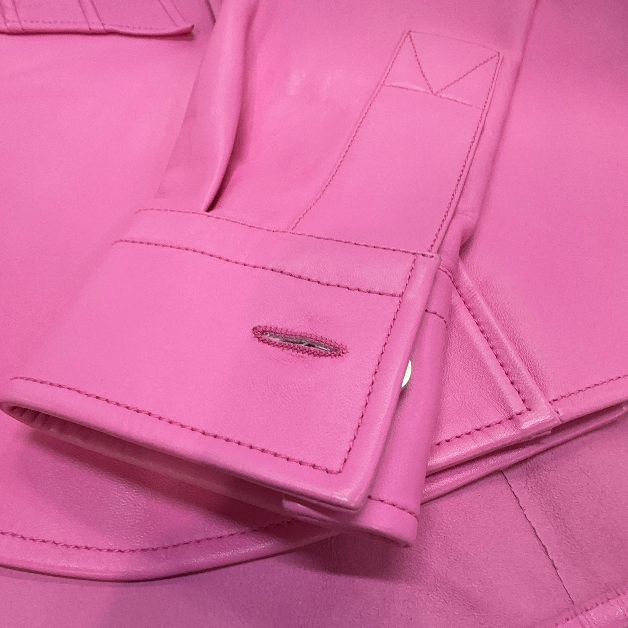 Bottega Veneta Bottega Veneta Pink Lambskin Button Up Shirt Size 36 Size XS / US 0-2 / IT 36-38 - 9 Thumbnail