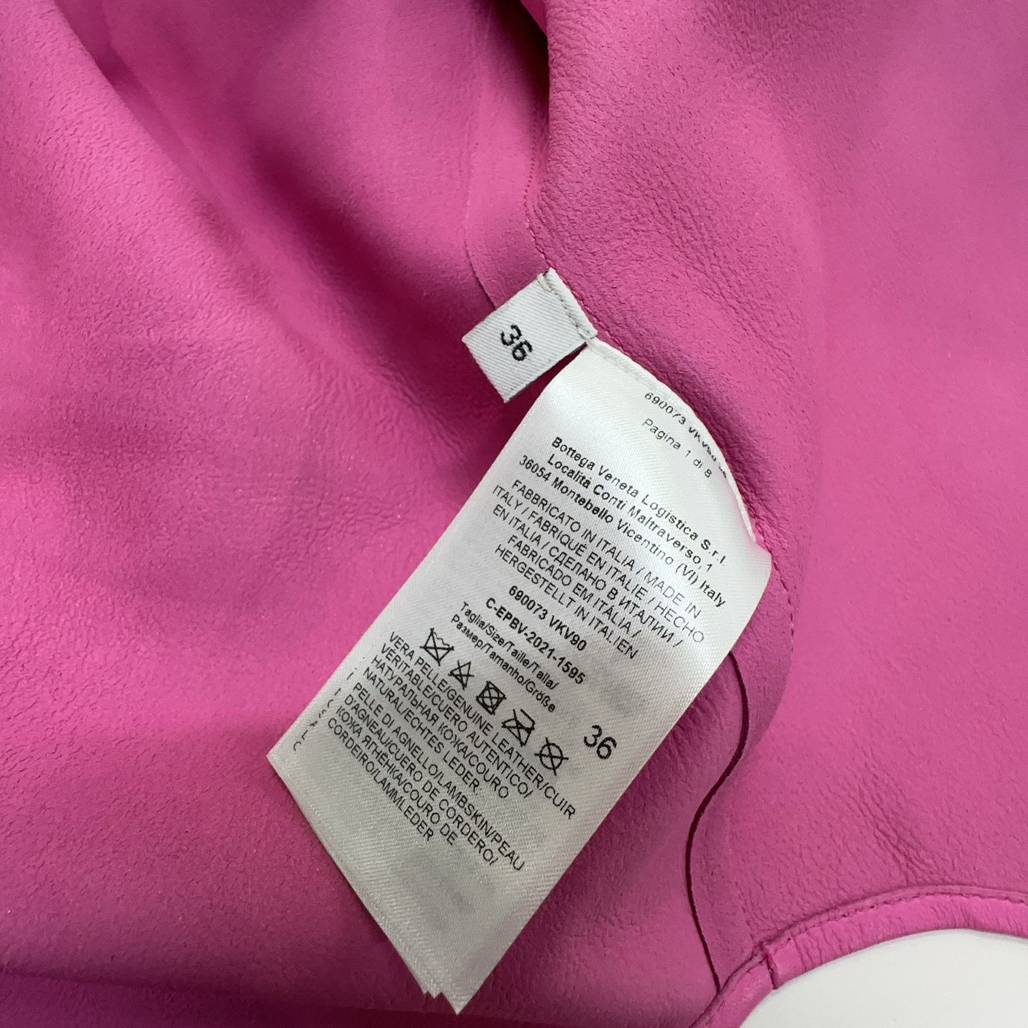 Bottega Veneta Bottega Veneta Pink Lambskin Button Up Shirt Size 36 Size XS / US 0-2 / IT 36-38 - 3 Thumbnail