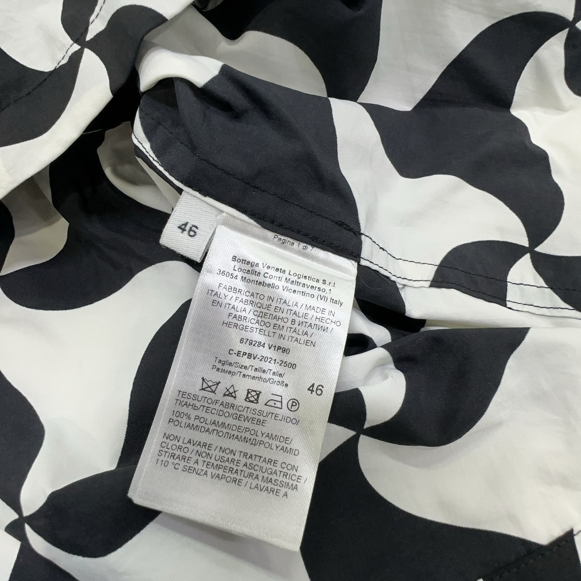 Bottega Veneta Bottega Veneta Geometric Short Sleeve Shirt Size 46 Size US S / EU 44-46 / 1 - 3 Thumbnail