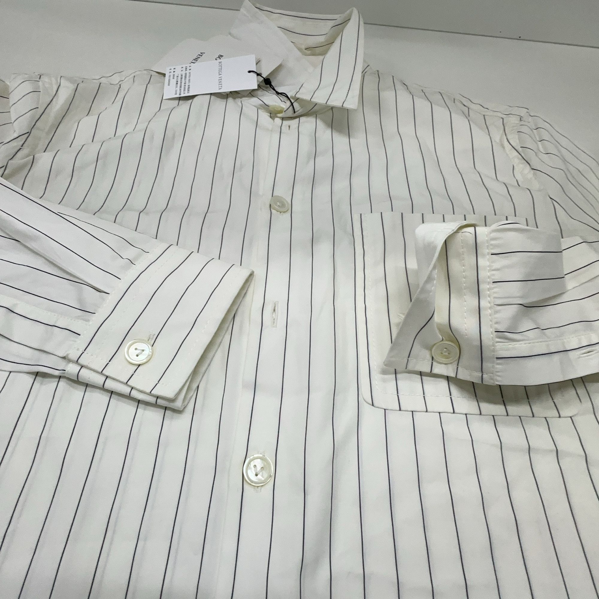 Bottega Veneta Bottega Veneta Striped Button Up Shirt Size S Size US S / EU 44-46 / 1 - 9 Thumbnail