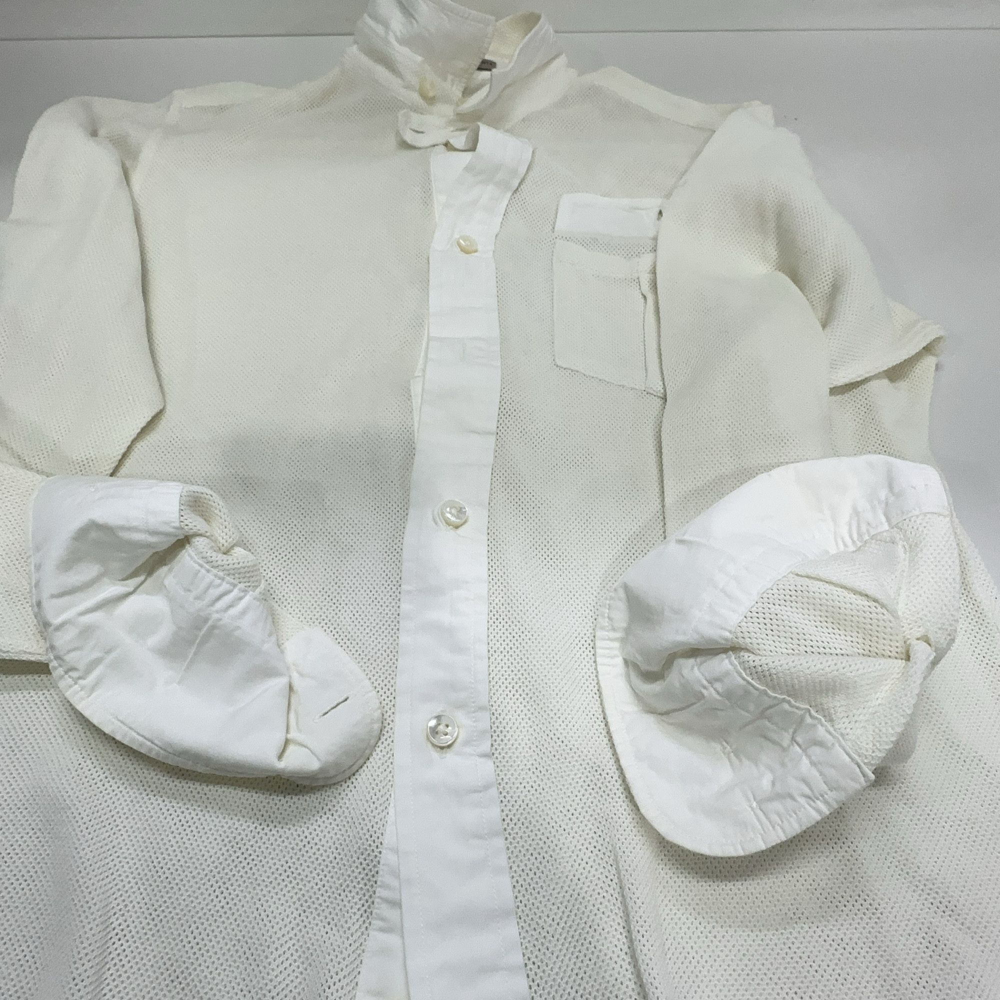 Bottega Veneta Bottega Veneta Mesh Button Up Shirt Size M Size US M / EU 48-50 / 2 - 8 Thumbnail