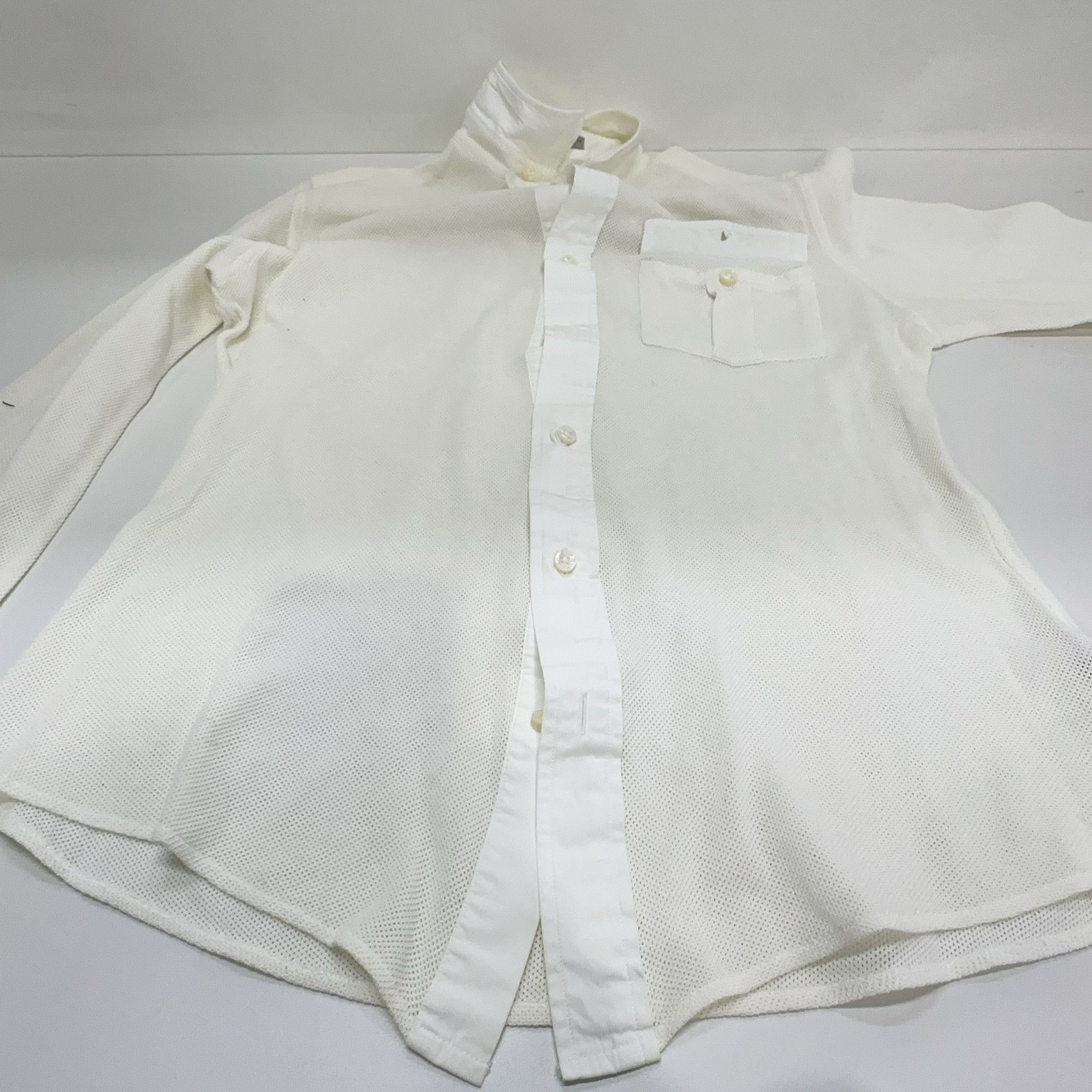 Bottega Veneta Bottega Veneta Mesh Button Up Shirt Size M Size US M / EU 48-50 / 2 - 6 Thumbnail