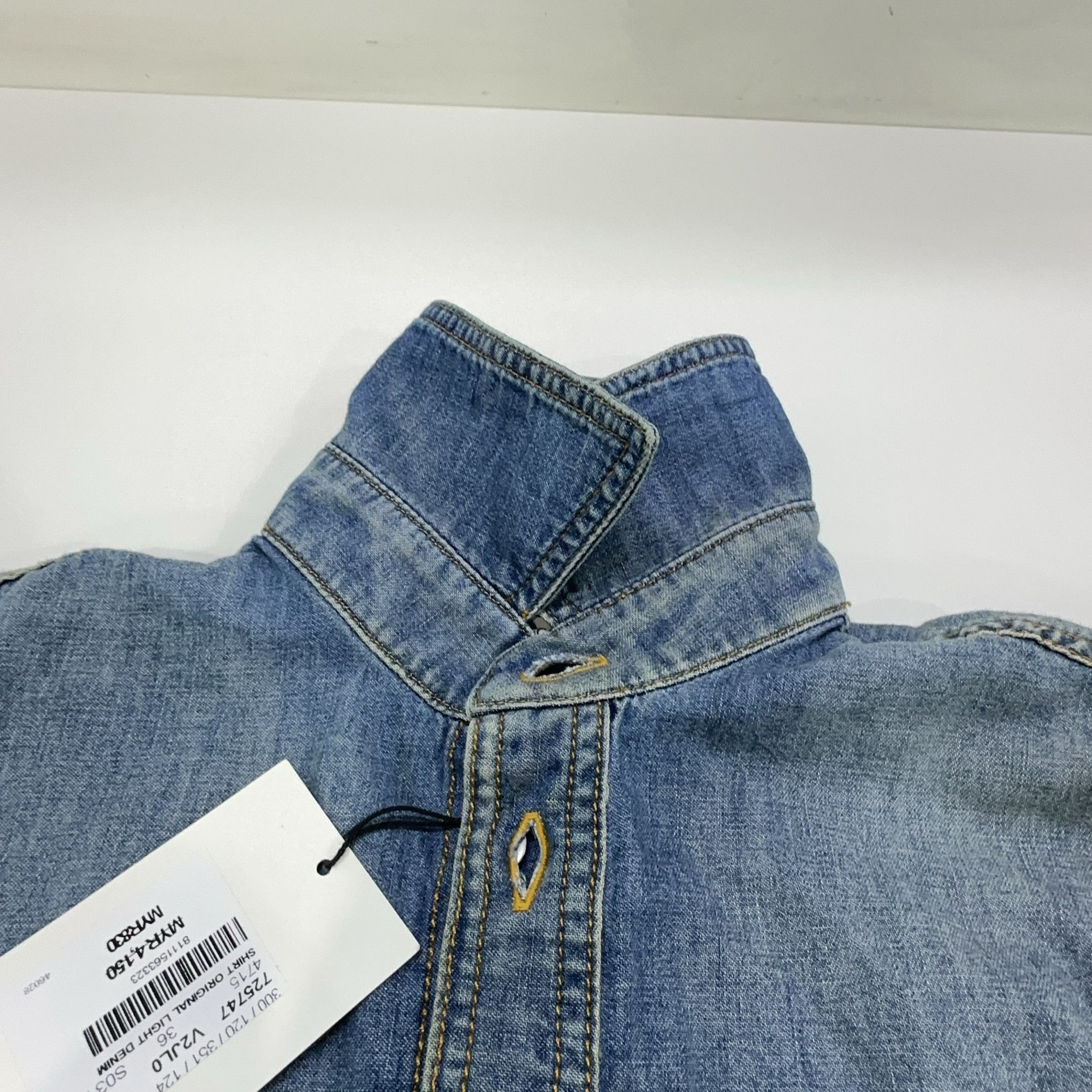 Bottega Veneta Bottega Veneta Washed Denim Button Up Shirt Size 36 Size XS / US 0-2 / IT 36-38 - 7 Thumbnail