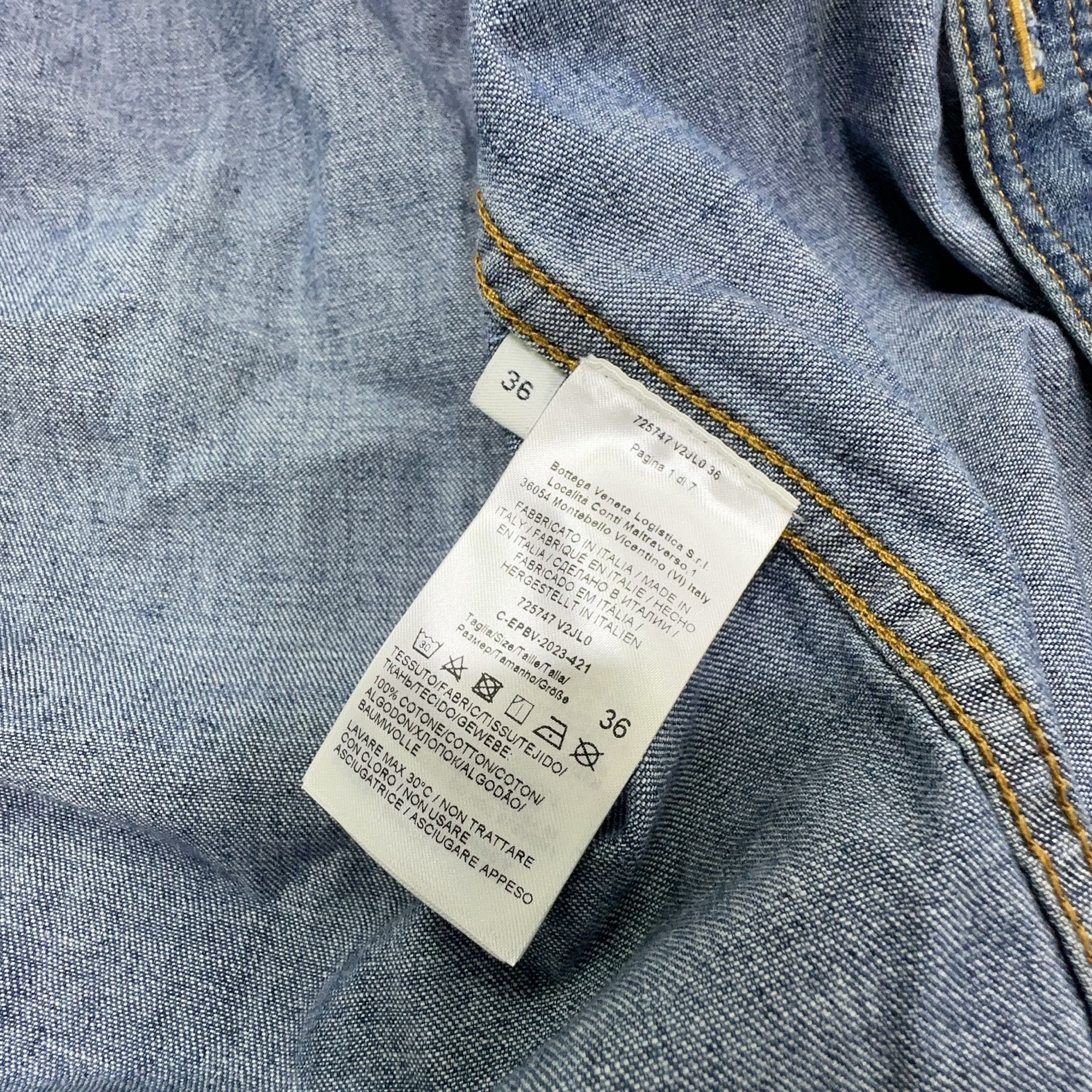 Bottega Veneta Bottega Veneta Washed Denim Button Up Shirt Size 36 Size XS / US 0-2 / IT 36-38 - 3 Thumbnail