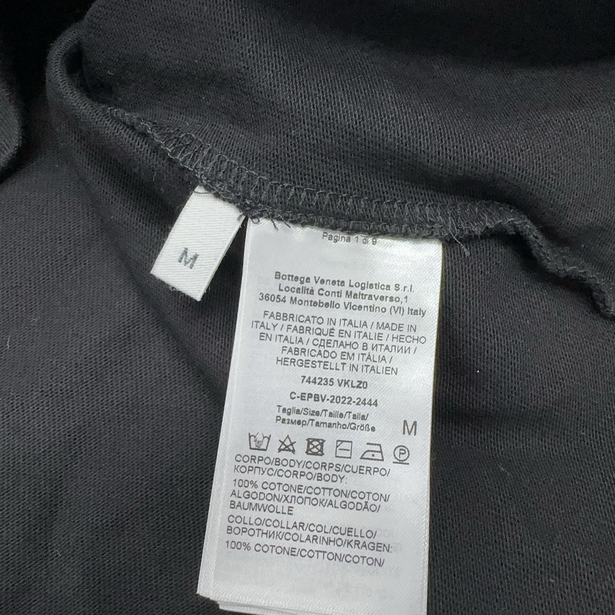 Bottega Veneta Bottega Veneta Black Cotton T-Shirt Size M Size M / US 6-8 / IT 42-44 - 4 Thumbnail