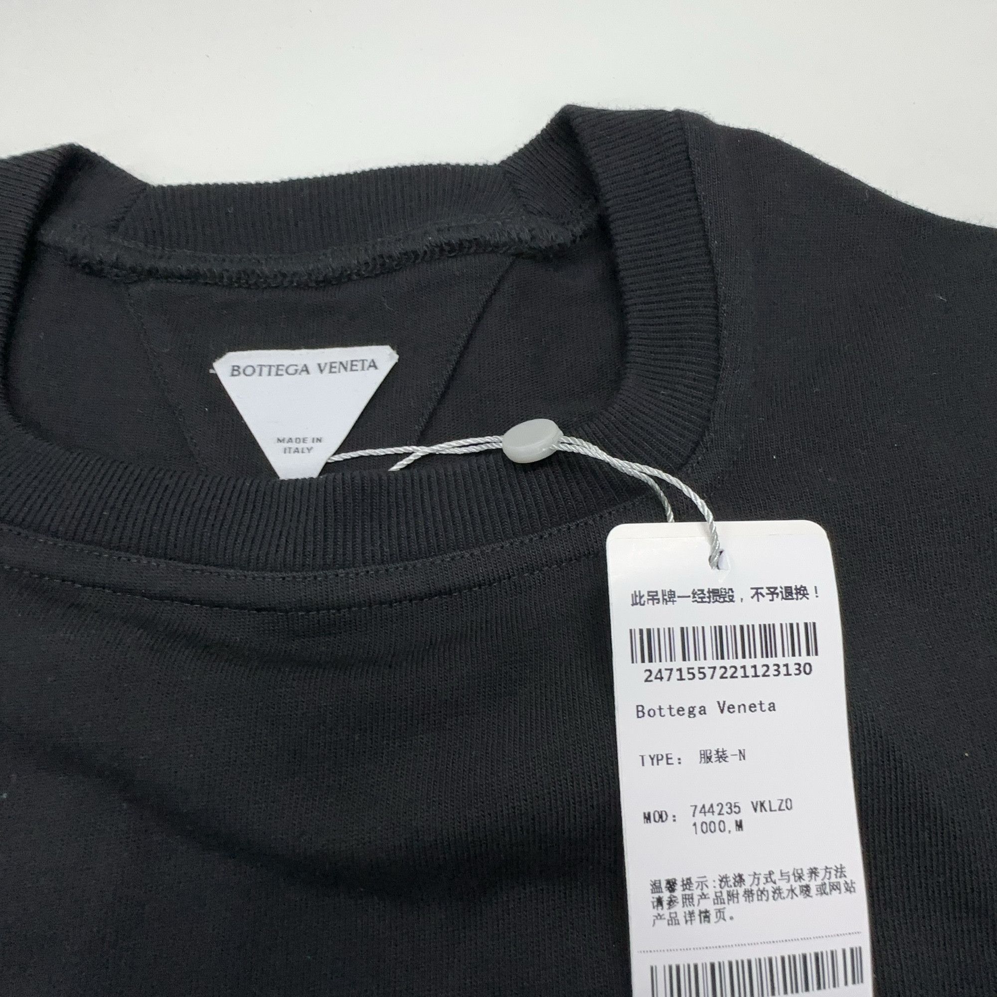 Bottega Veneta Bottega Veneta Black Cotton T-Shirt Size M Size M / US 6-8 / IT 42-44 - 3 Thumbnail