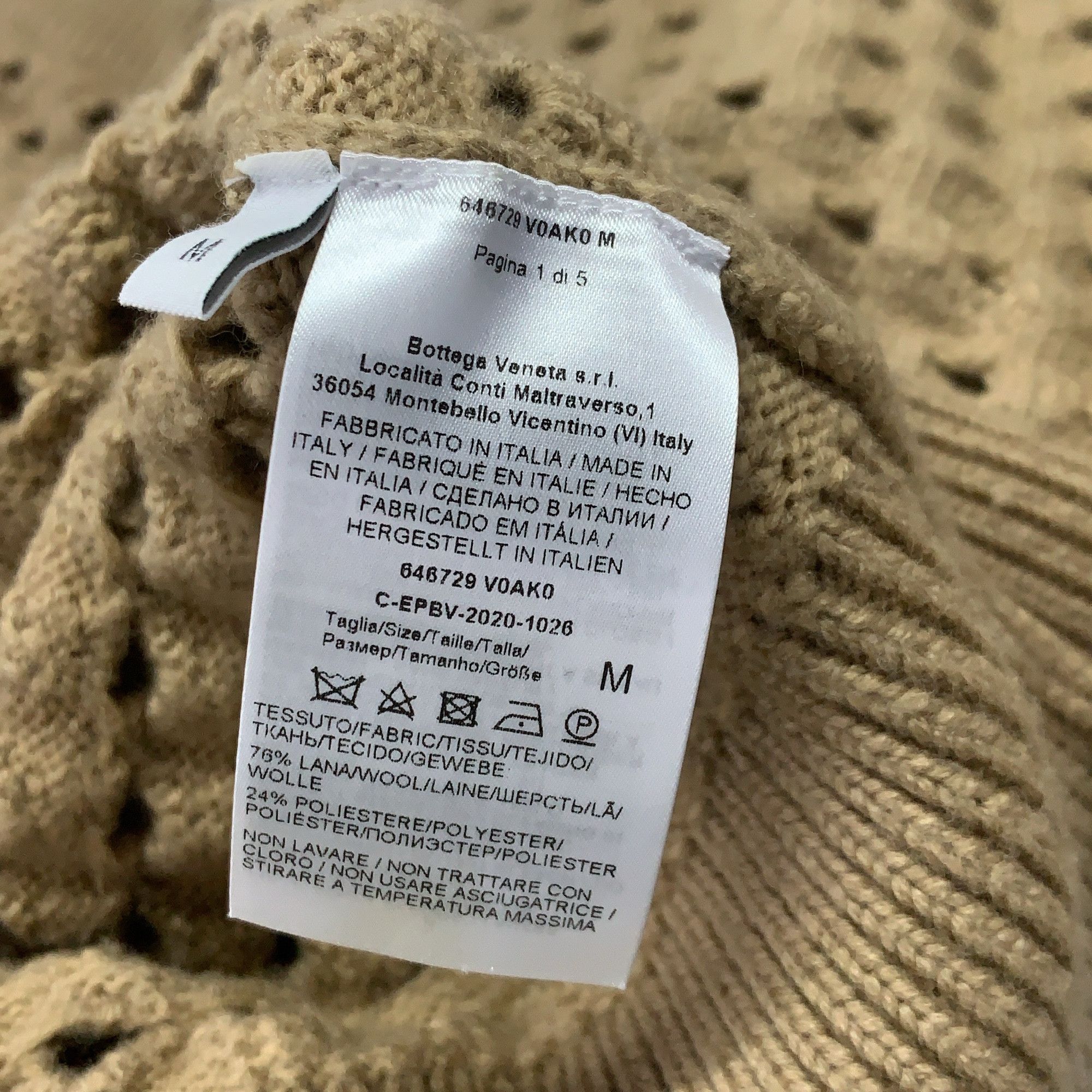 Bottega Veneta Bottega Veneta Openwork V-Neck Sweater Size M Size M / US 6-8 / IT 42-44 - 4 Thumbnail
