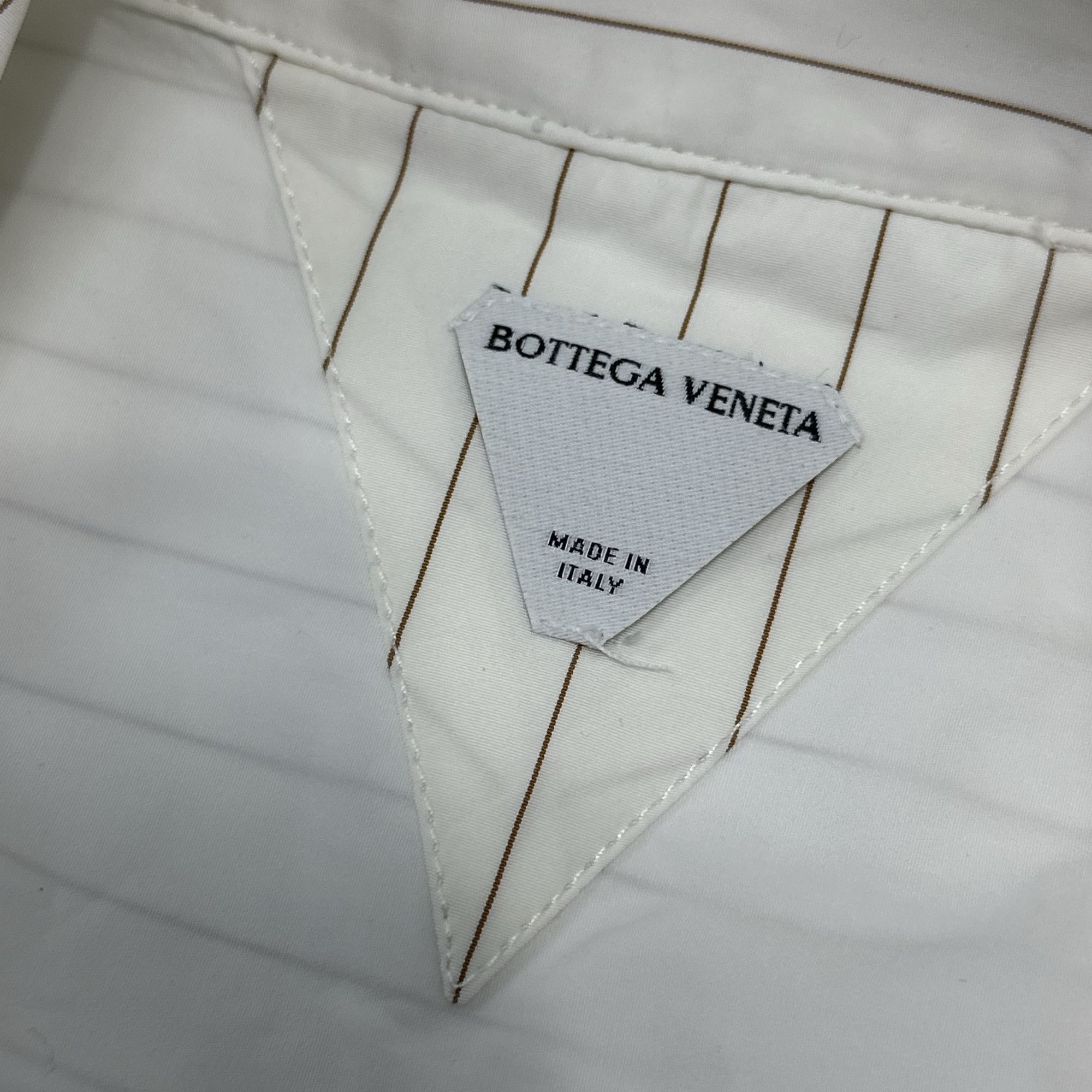 Bottega Veneta Bottega Veneta Pinstripe Cotton Button Up Shirt Size 36 Size XS / US 0-2 / IT 36-38 - 3 Thumbnail