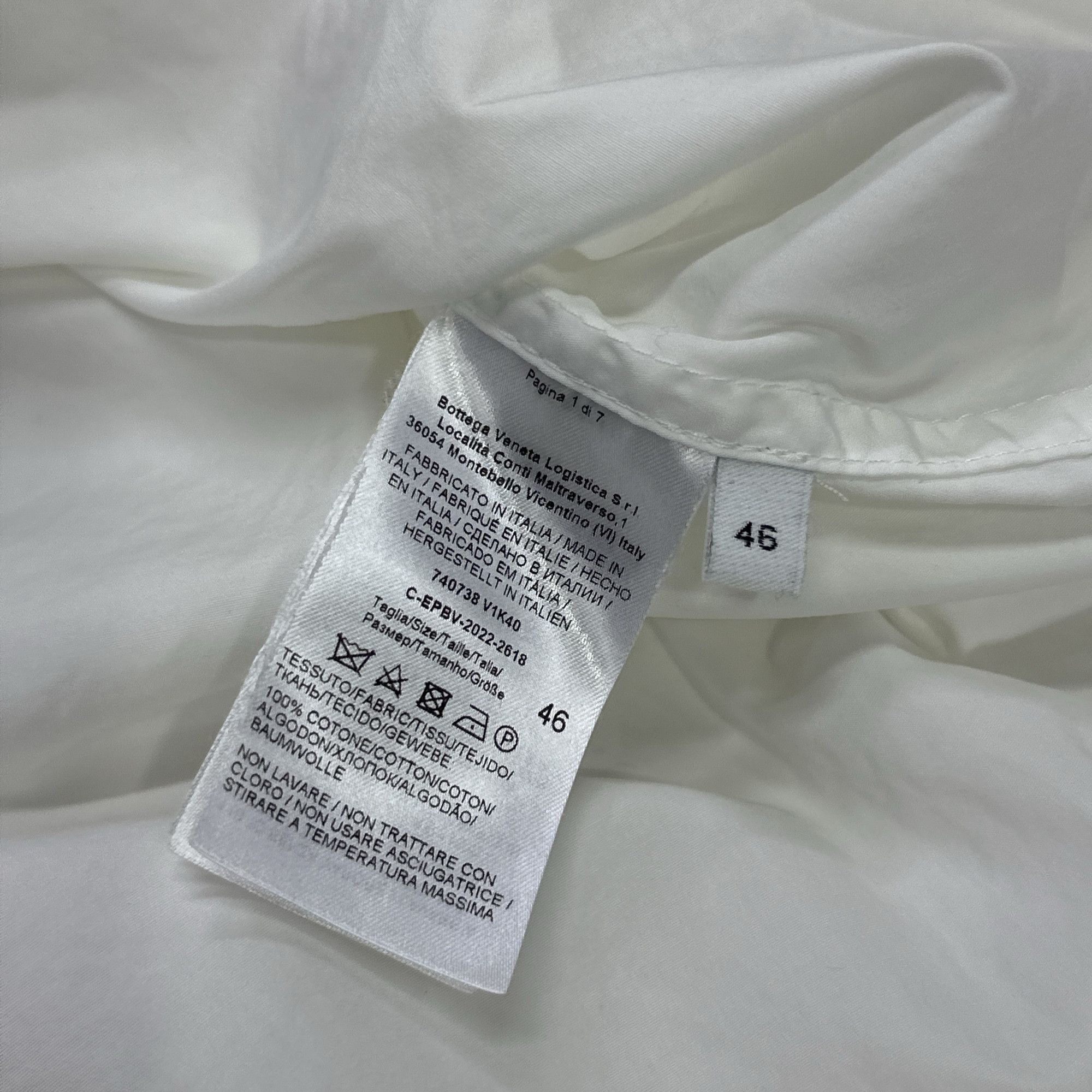Bottega Veneta Bottega Veneta Cotton Button Up Shirt Size 46 Size US S / EU 44-46 / 1 - 4 Thumbnail
