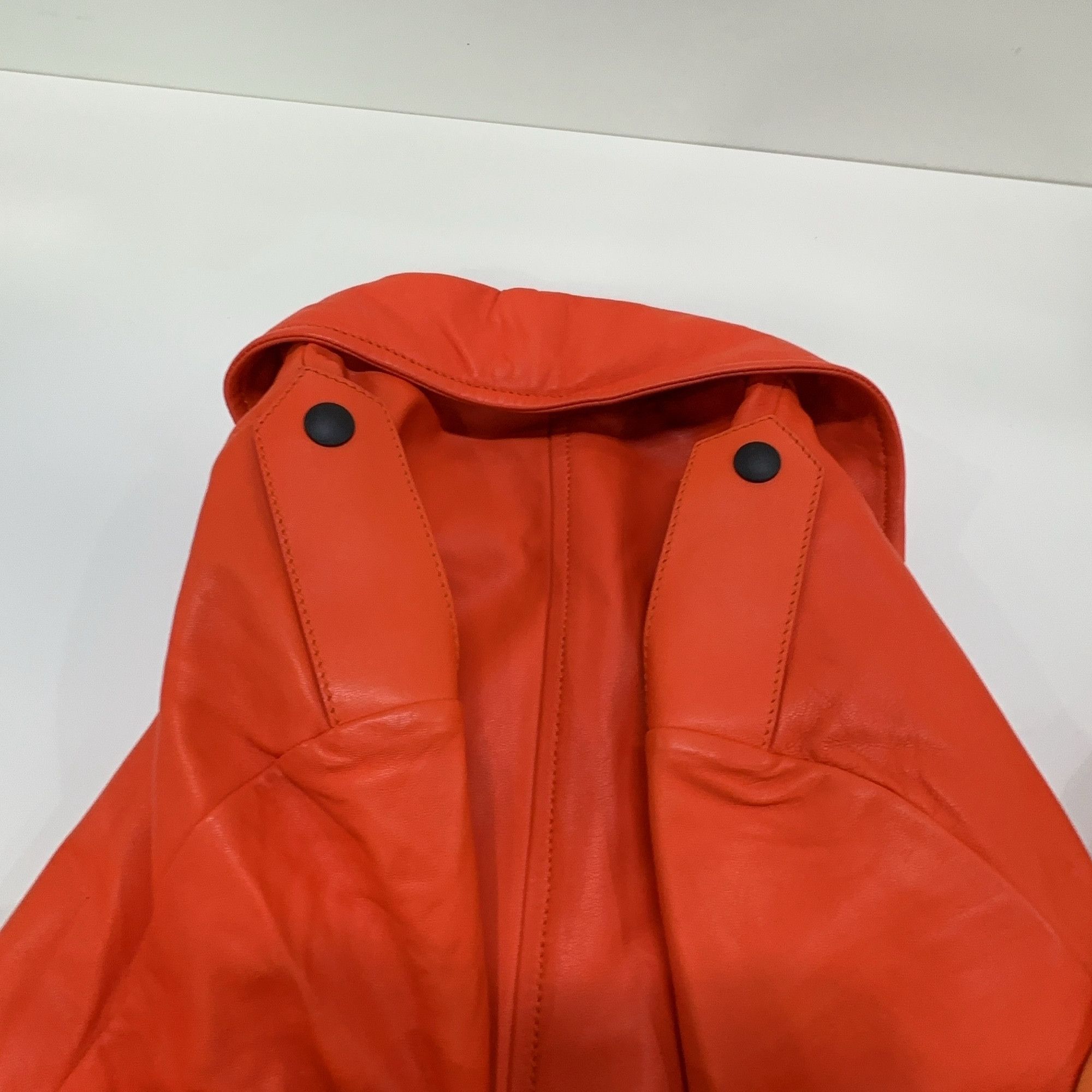 Bottega Veneta Bottega Veneta Orange Leather Biker Jacket Size XS Size US XS / EU 42 / 0 - 12 Thumbnail