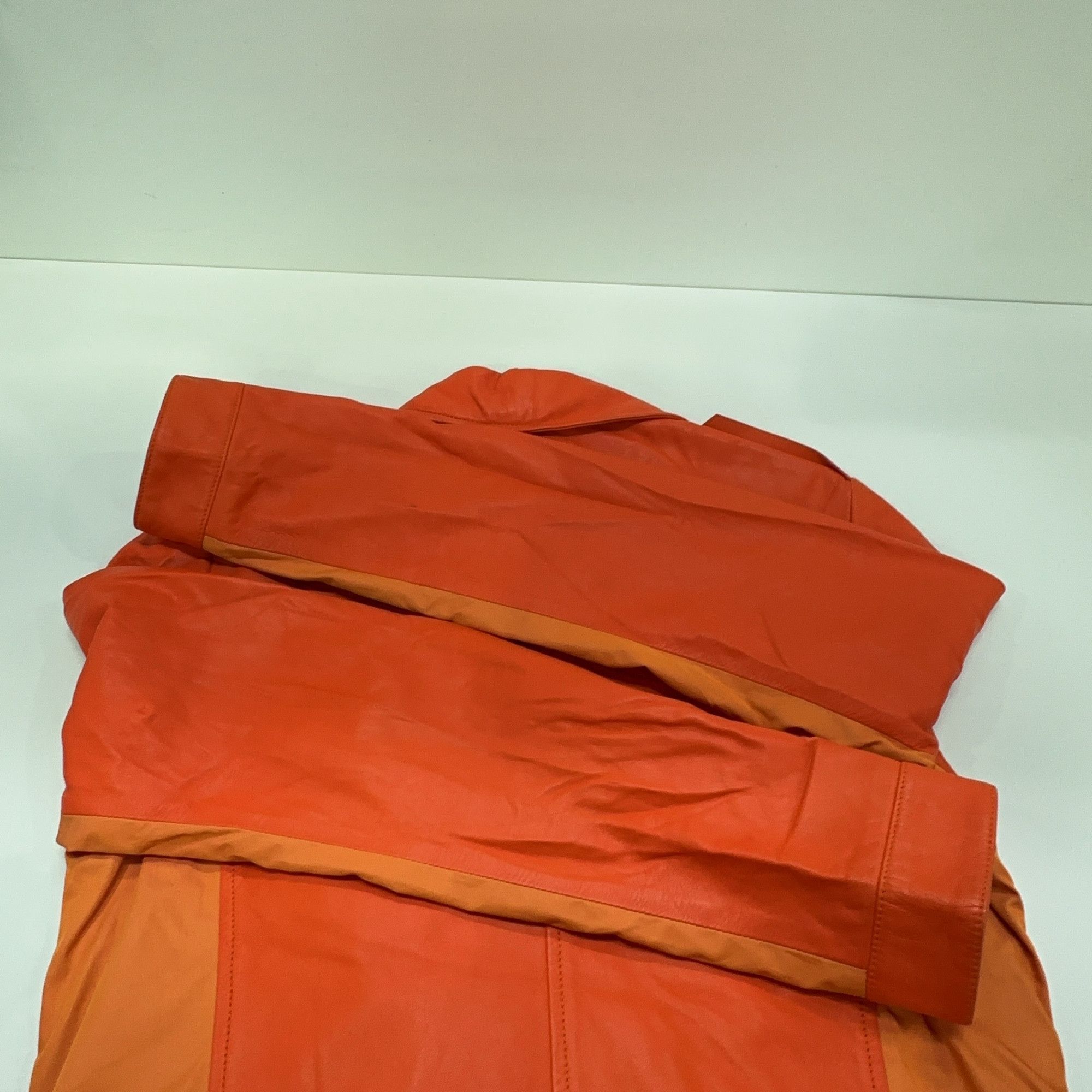 Bottega Veneta Bottega Veneta Orange Leather Biker Jacket Size XS Size US XS / EU 42 / 0 - 11 Thumbnail
