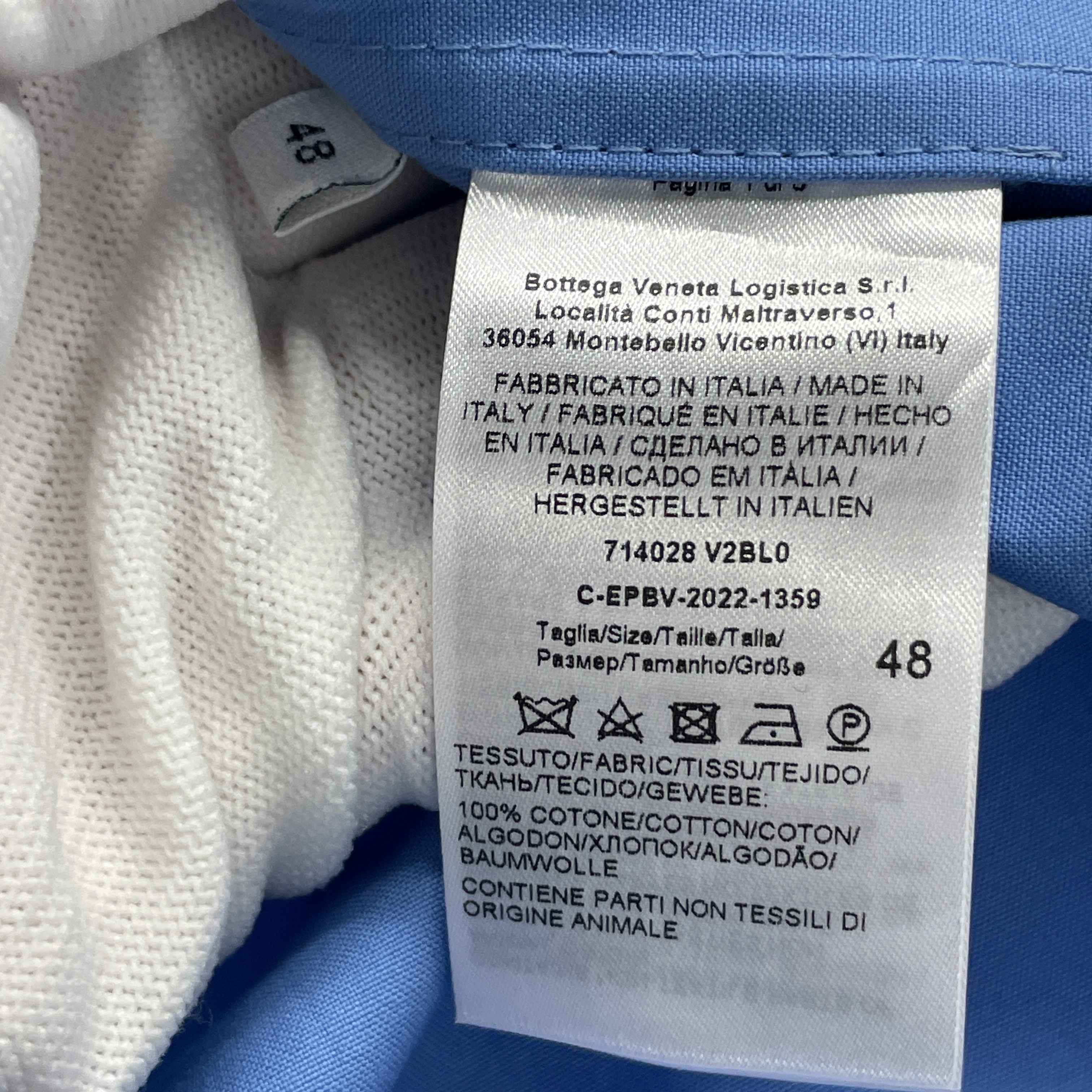 Bottega Veneta Bottega Veneta Compact Cotton Canvas Shirt Size M Size US M / EU 48-50 / 2 - 4 Thumbnail