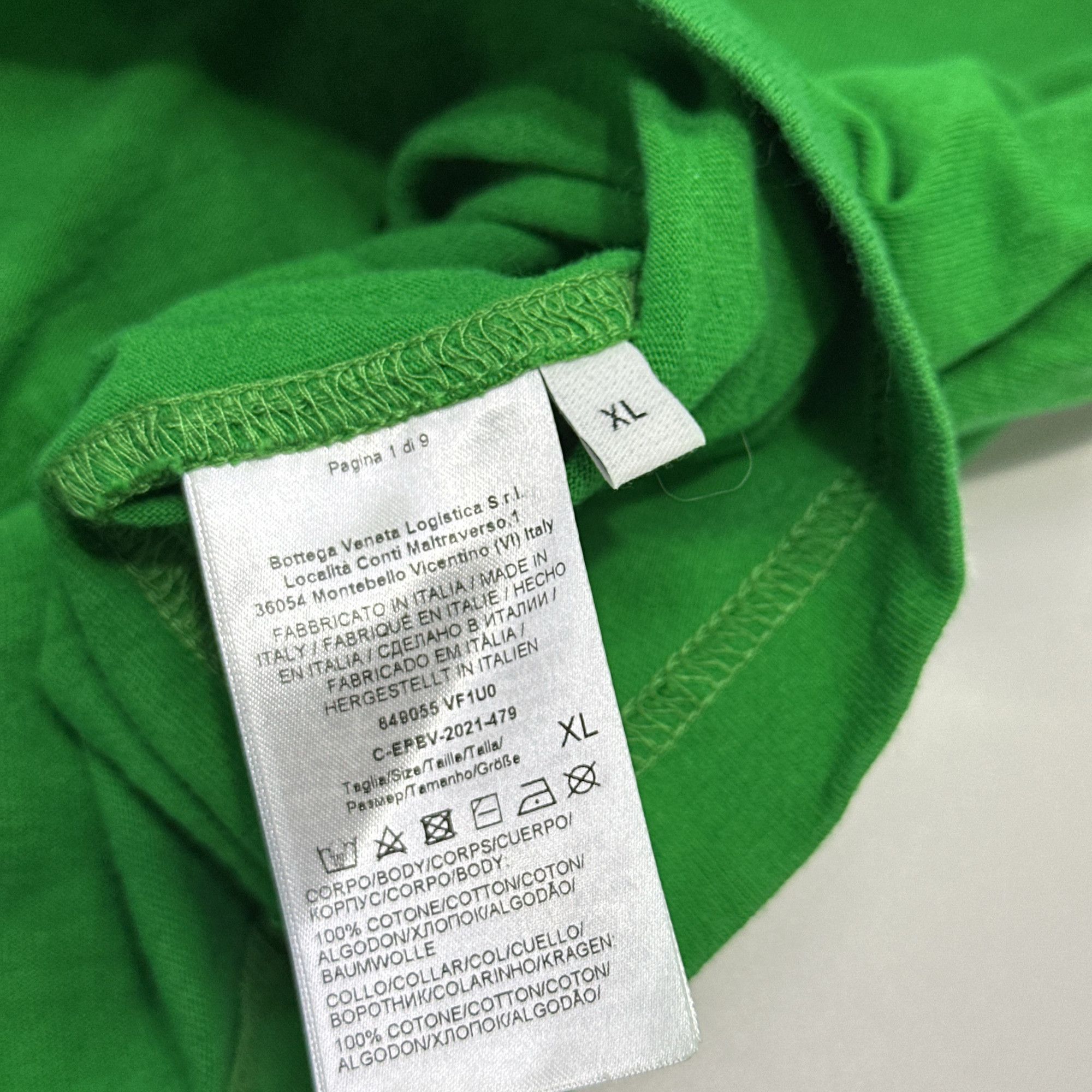 Bottega Veneta Bottega Veneta Green Crewneck T-Shirt Size XL Size US XL / EU 56 / 4 - 4 Thumbnail