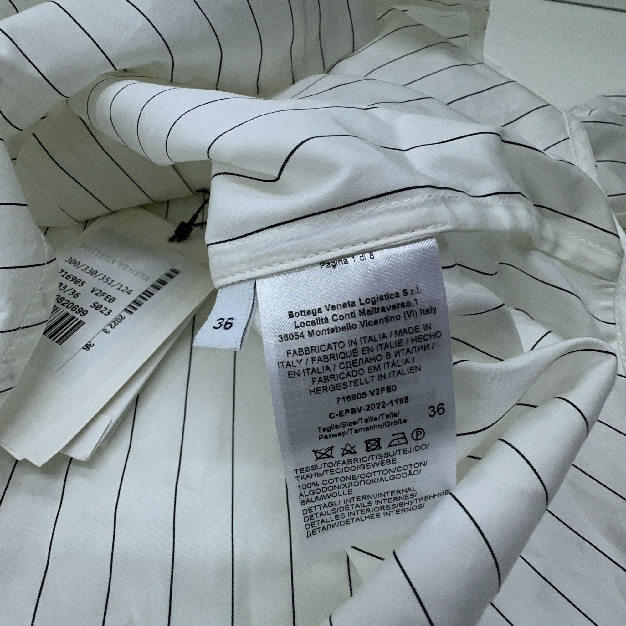 Bottega Veneta Bottega Veneta Striped Button Up Shirt Size 36 Size XS / US 0-2 / IT 36-38 - 3 Thumbnail