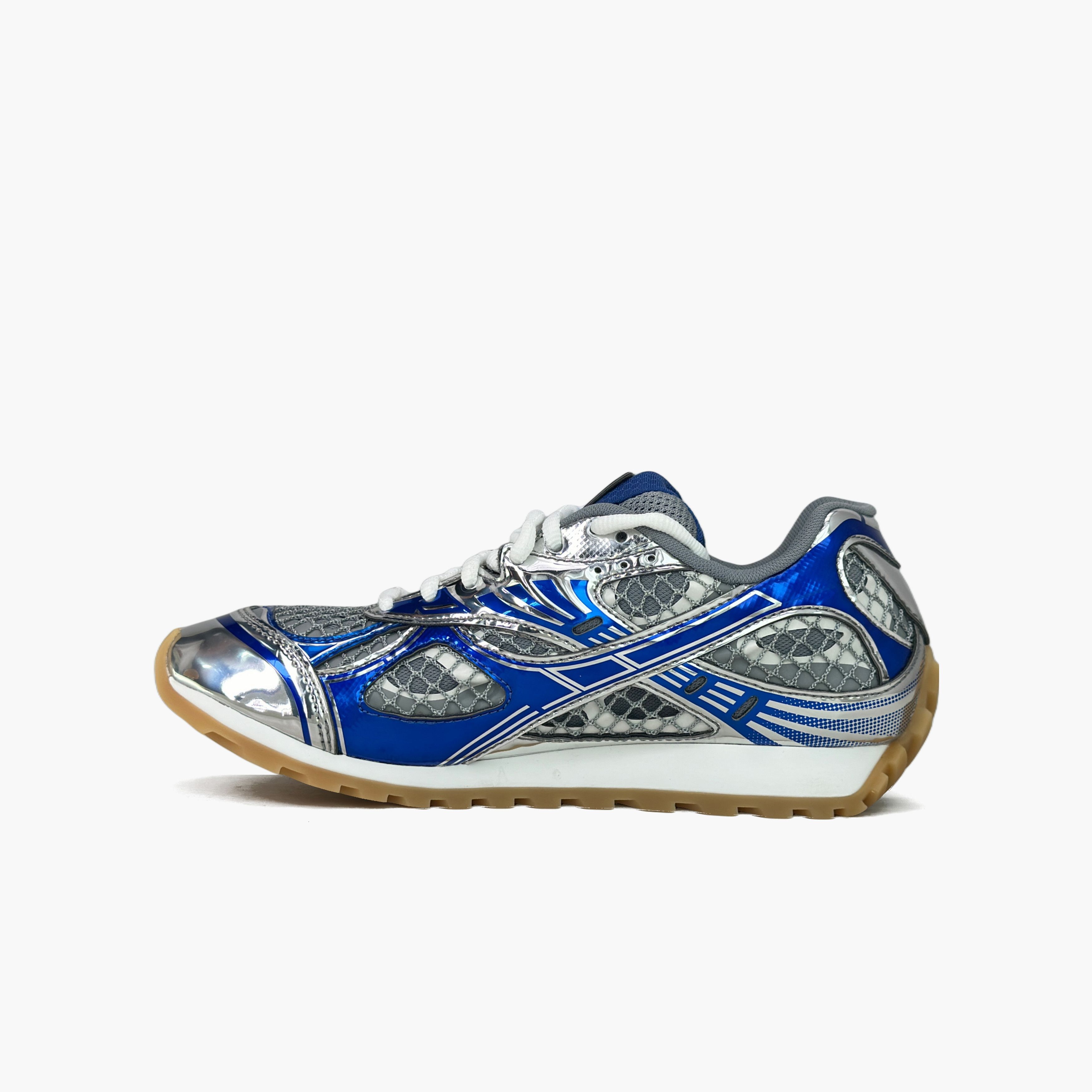 Bottega Veneta Bottega Veneta Orbit Low-Top Sneakers Silver Size 37 Size US 7 / IT 37 - 3 Thumbnail