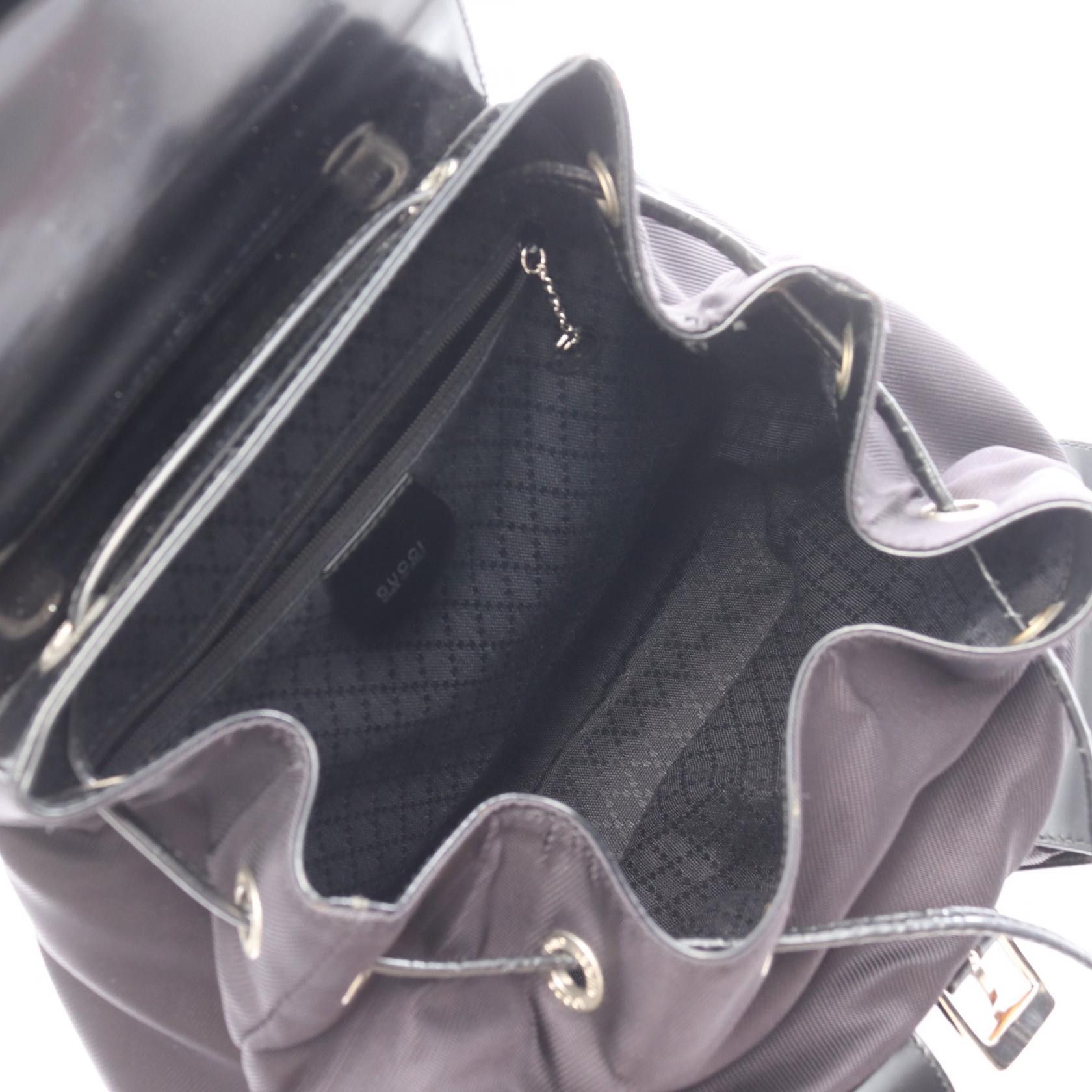 Gucci Gucci Gucci Bamboo Nylon Enamel Backpack Textile Backpack 003205800165 DUTY FREE for USA Size ONE SIZE - 3 Thumbnail